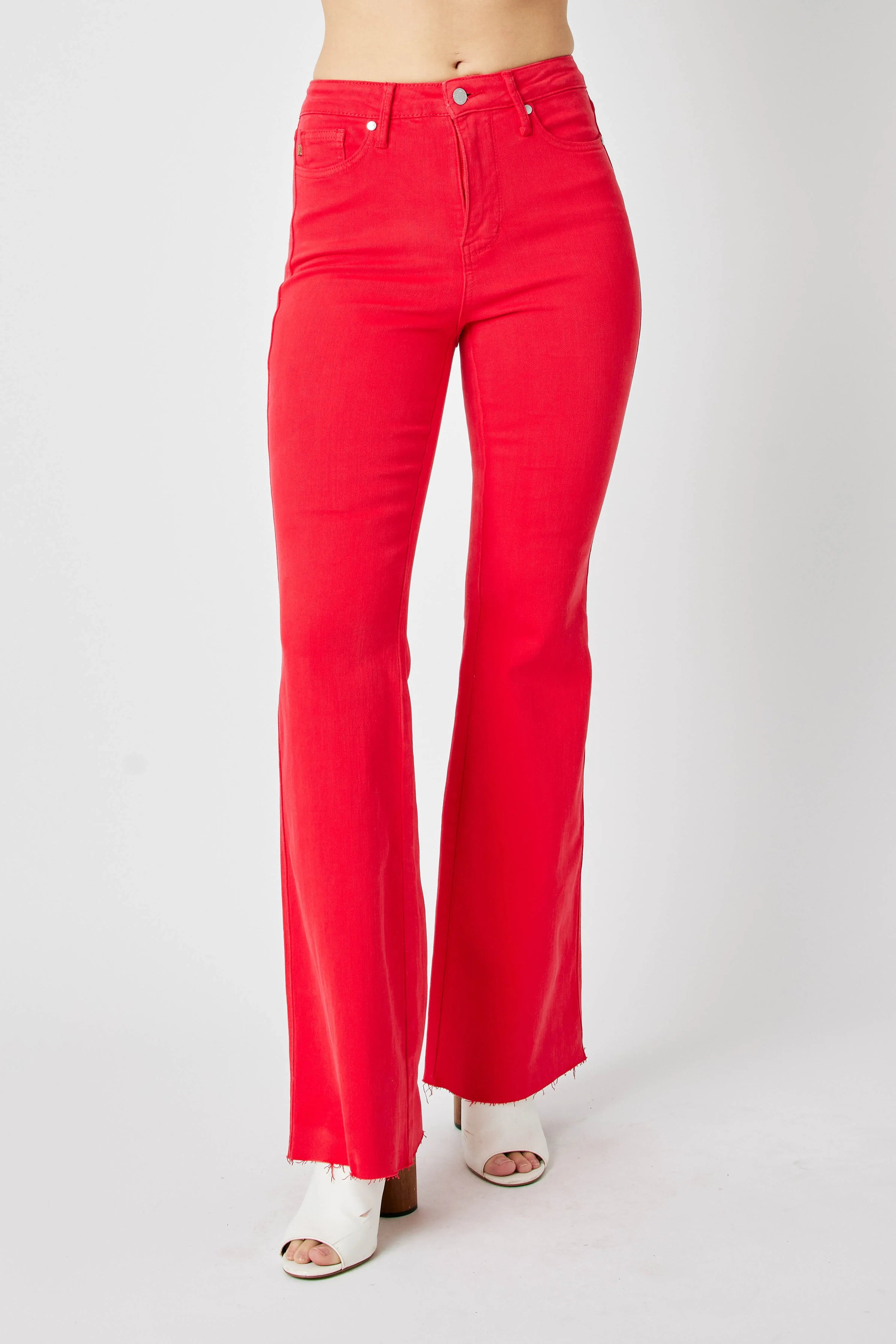 Judy Blue - High Waist Tummy Control Garment Dyed Flare