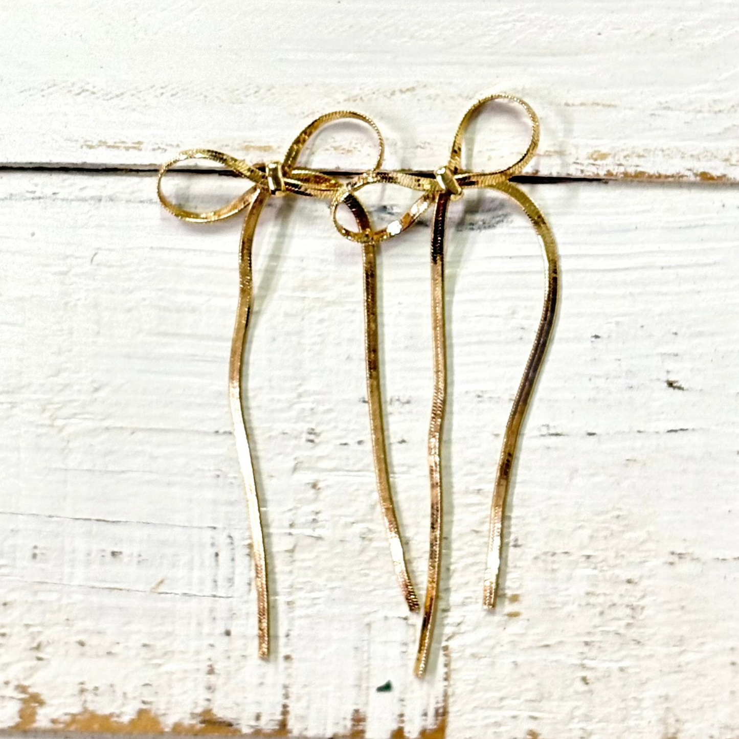 Myah's Gold Bow Earrings