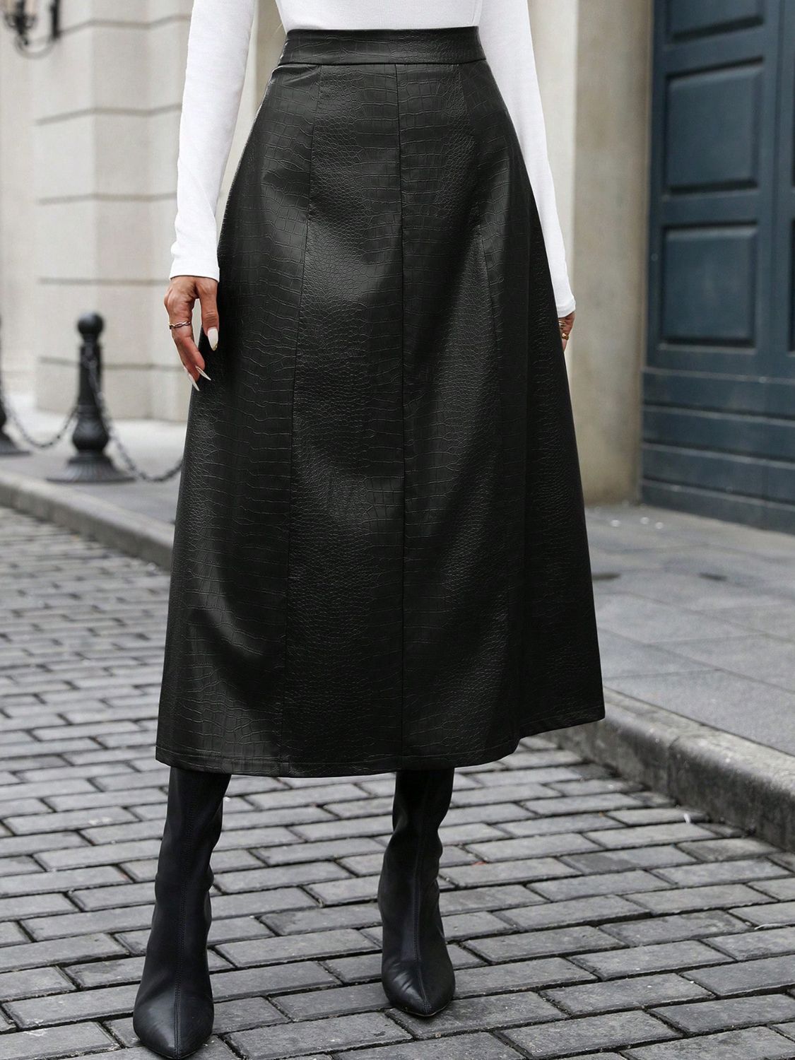 High Waist Midi Skirt