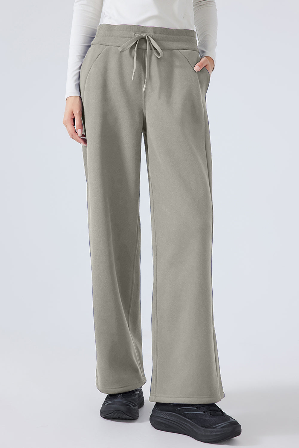 Drawstring Wide Leg Pants