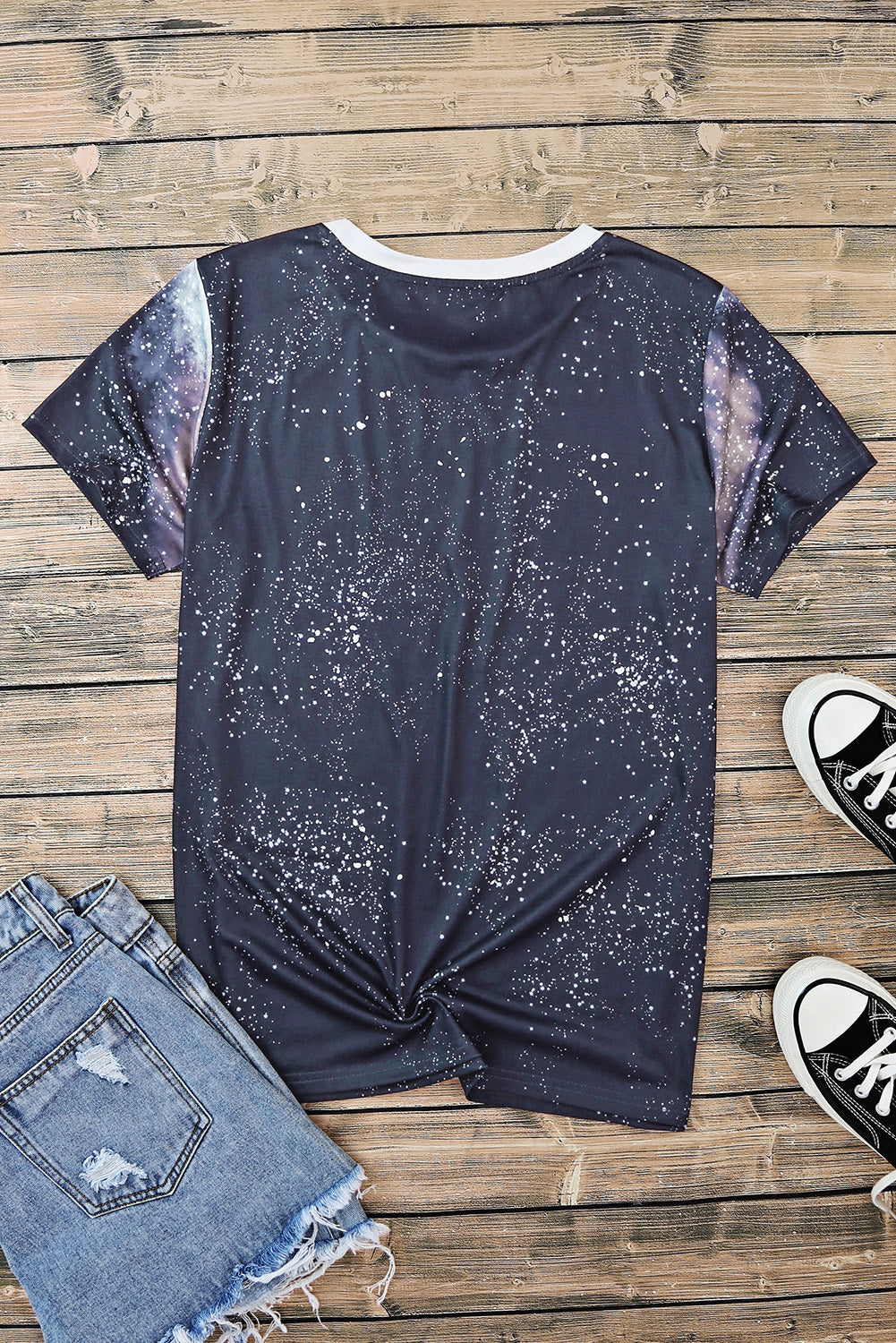 Graphic Round Neck Short Sleeve T-Shirt