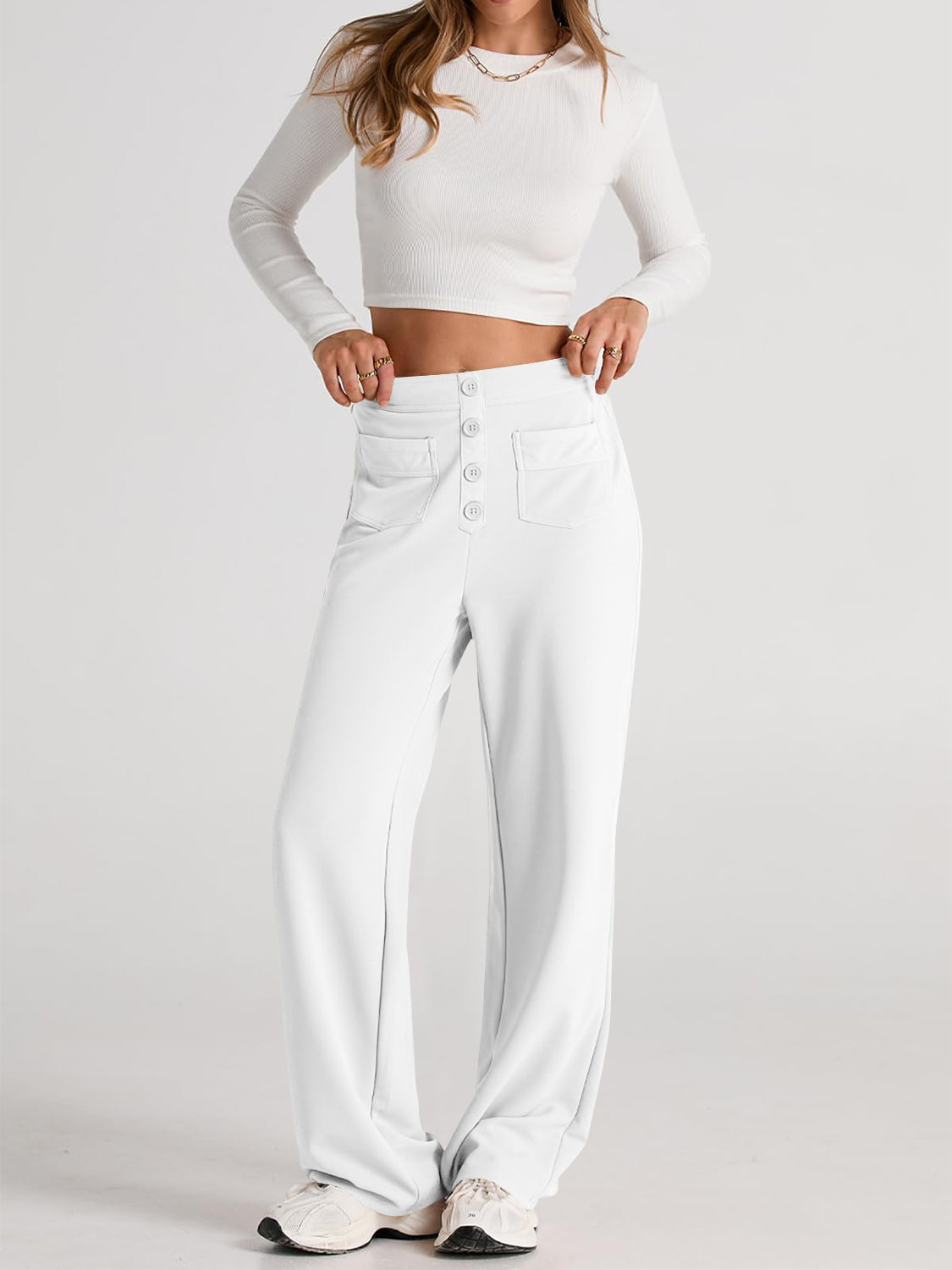 High Waist Wide Leg Pants