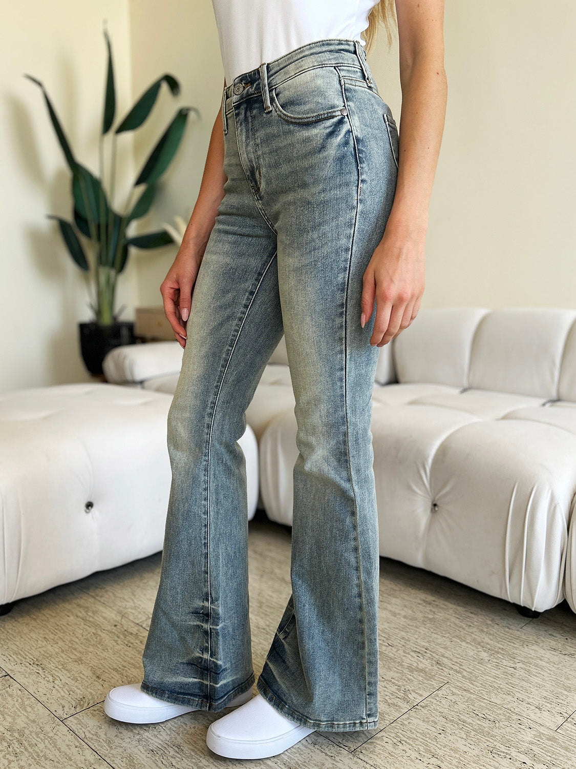 Judy Blue Tricia Full Size High Waist Flare Jeans