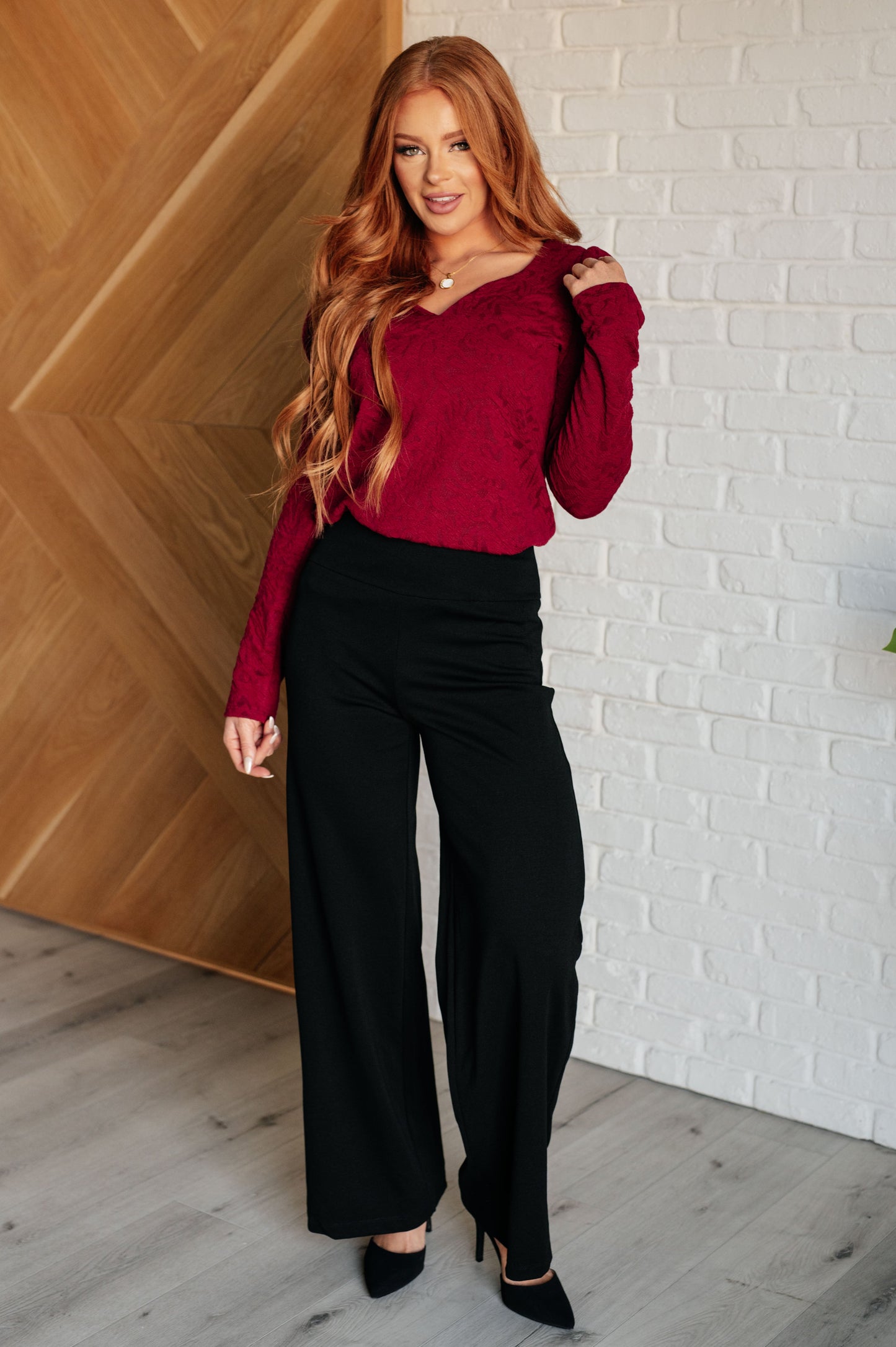 Dear Scarlett Magic Wide Leg Pants in Black