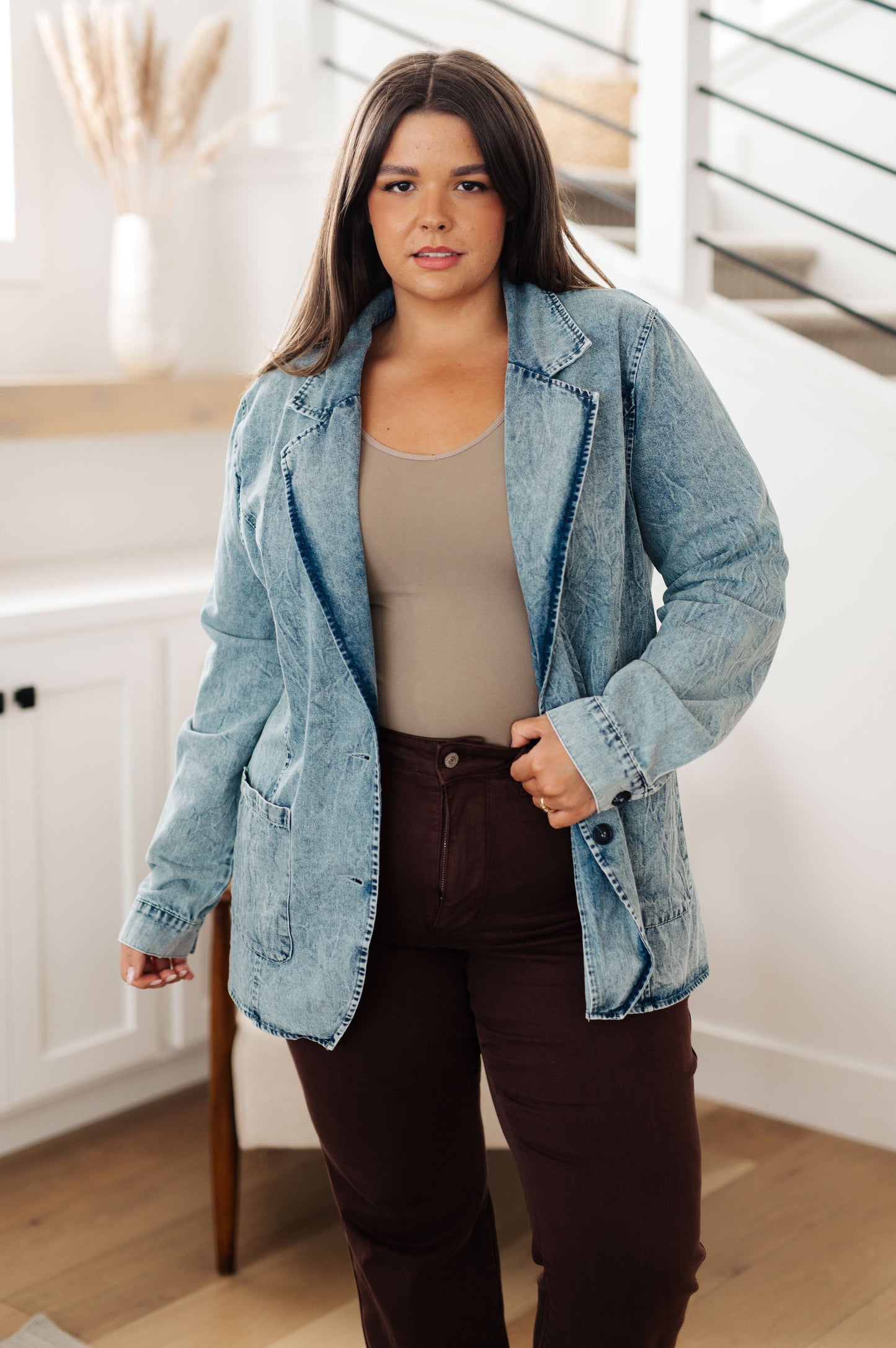 BiBi Business Brunch Denim Blazer