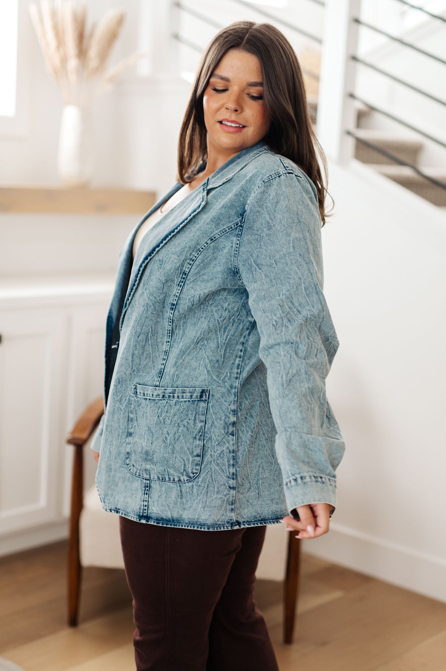 BiBi Business Brunch Denim Blazer