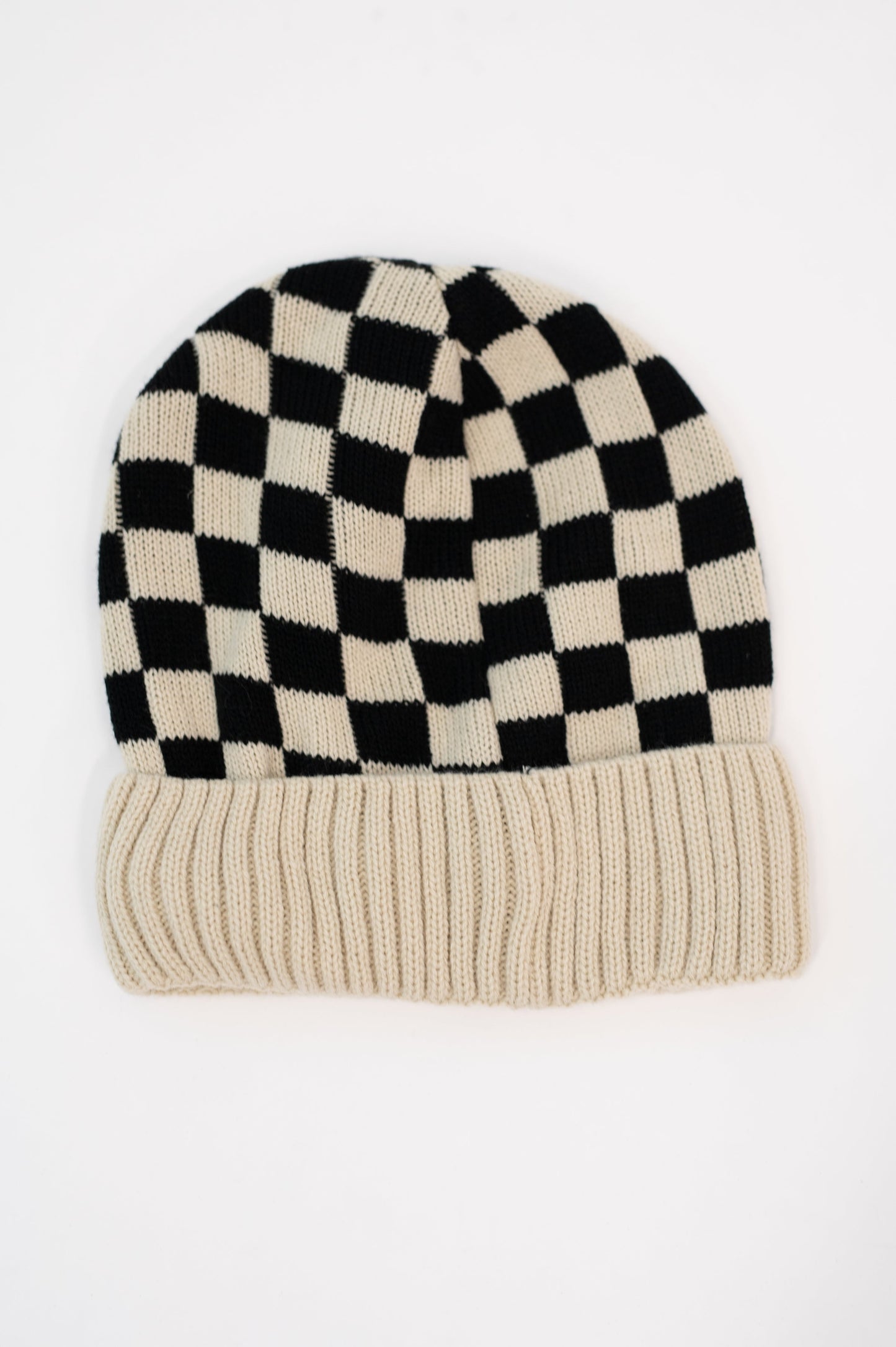 Zenana Check the Weather Beanie in Bone