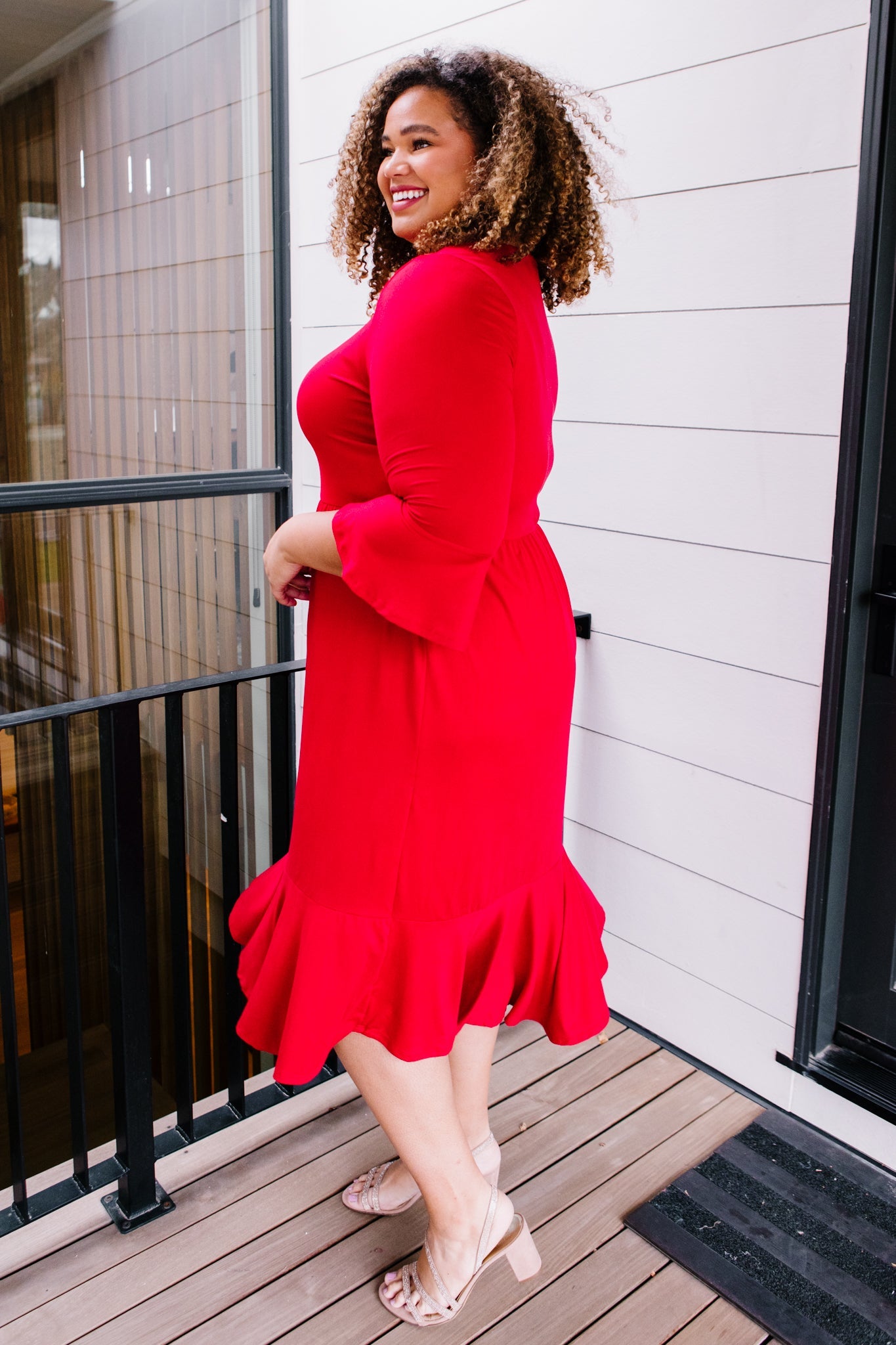 Reborn J Cloudy Skies Dress in Crimson