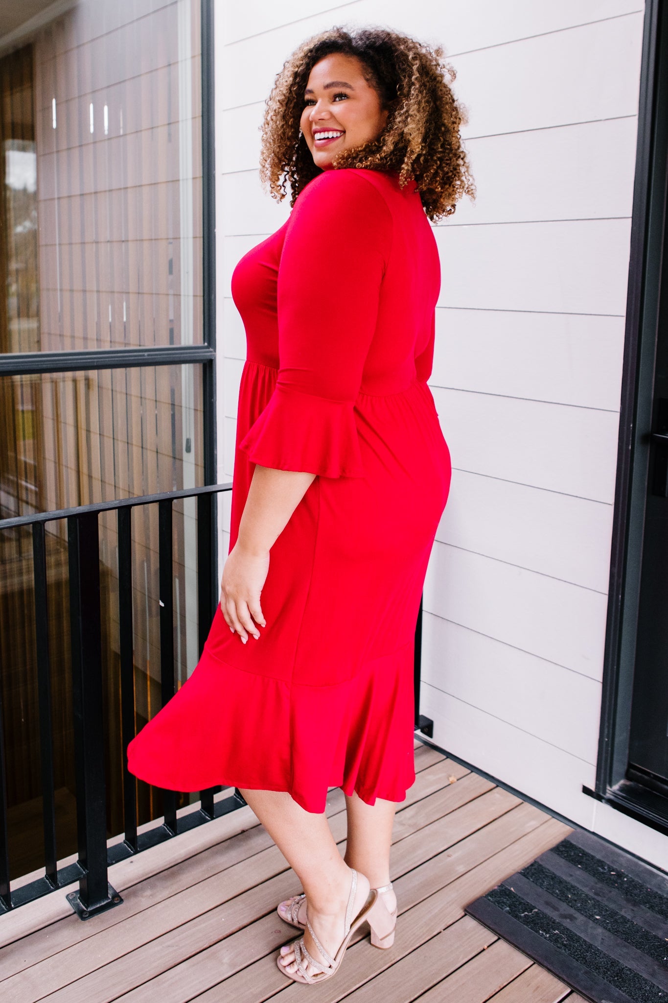 Reborn J Cloudy Skies Dress in Crimson