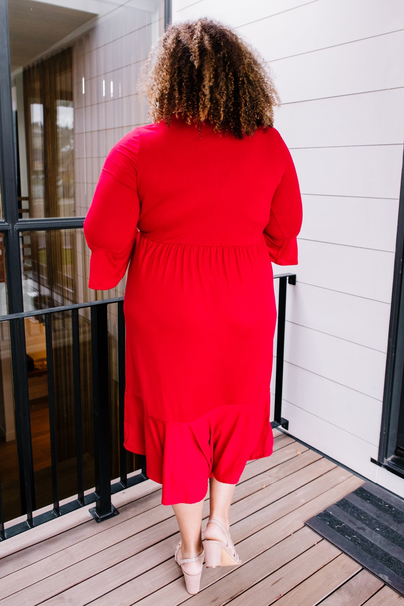 Reborn J Cloudy Skies Dress in Crimson