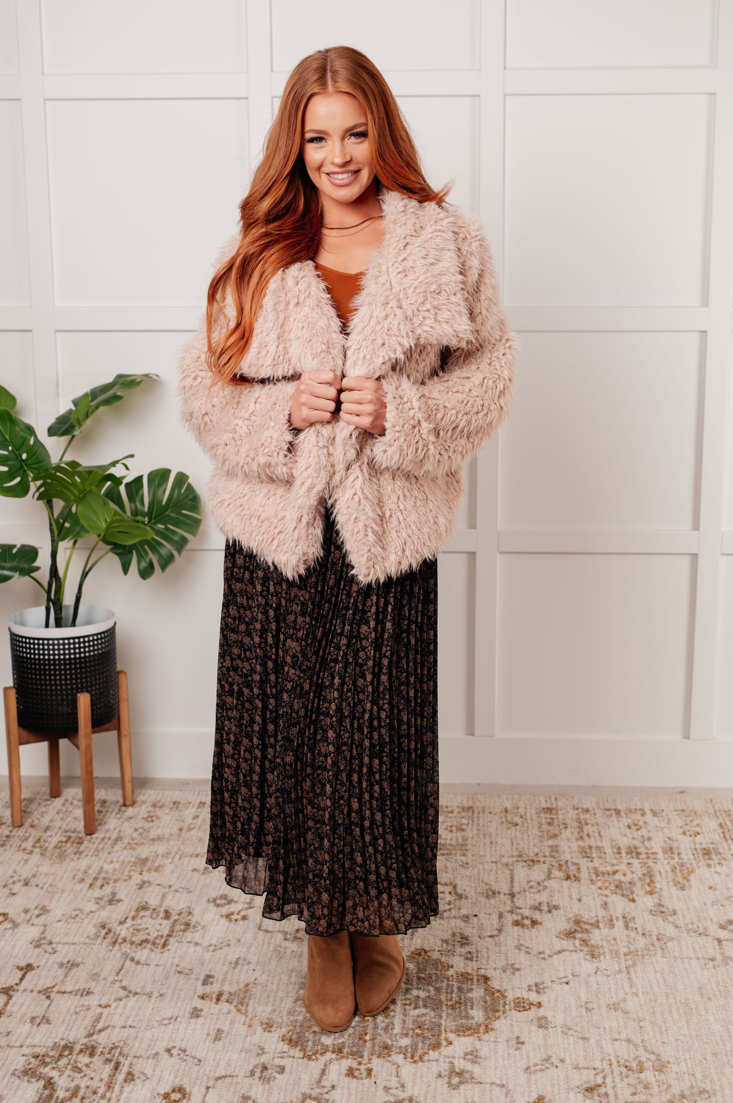 Haptics Disco Queen Faux Fur Coat