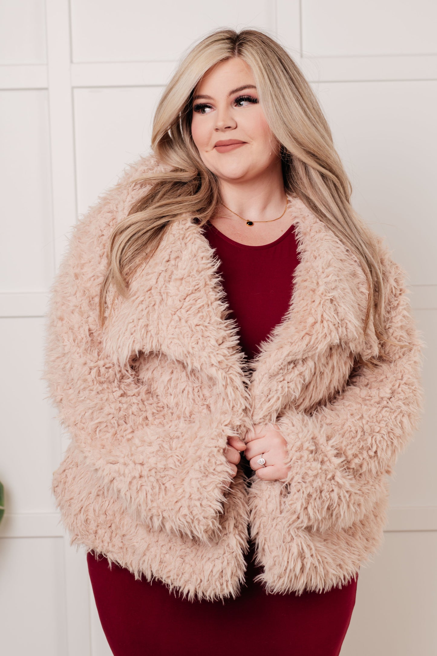 Haptics Disco Queen Faux Fur Coat