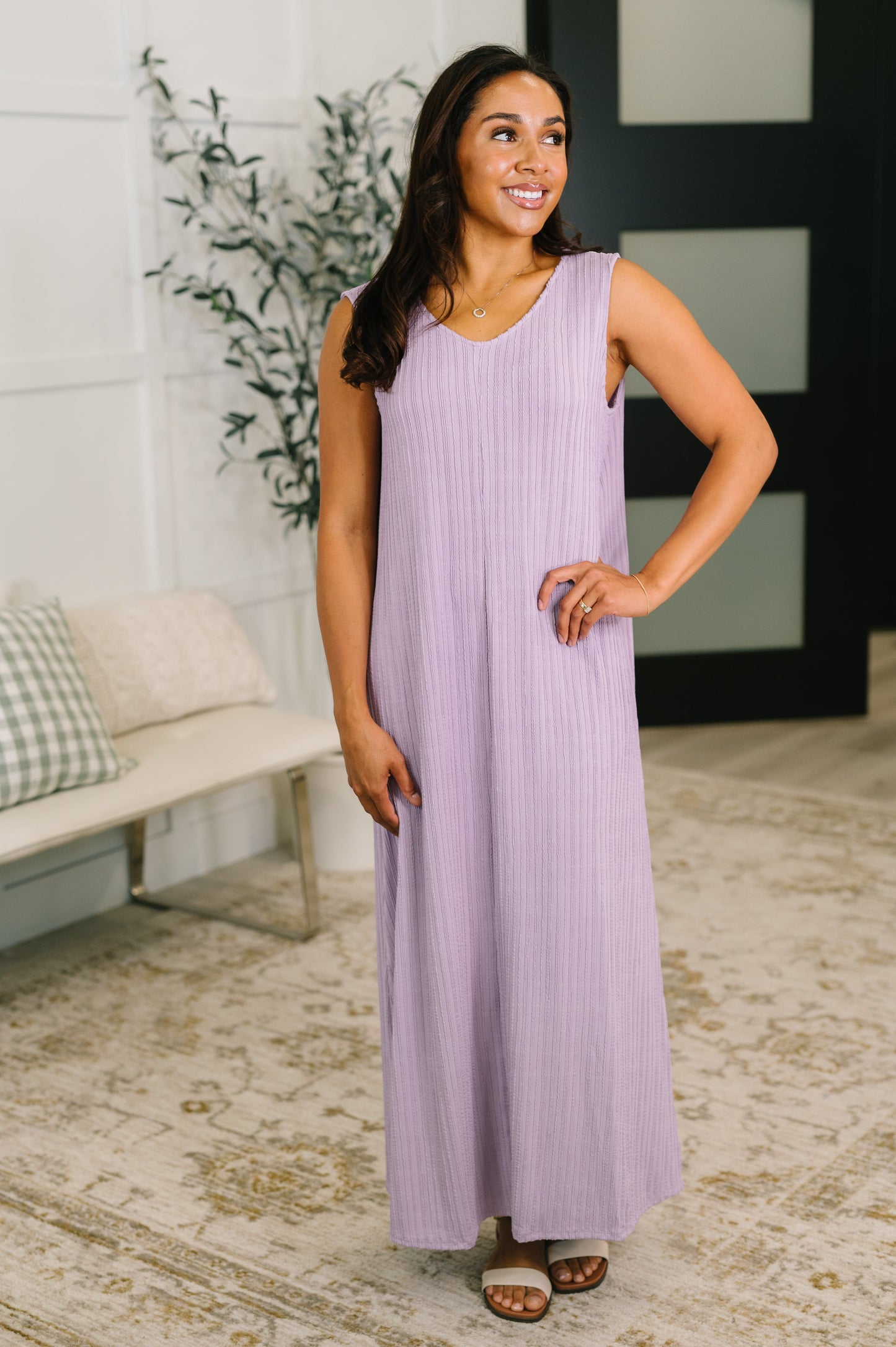 Dear Scarlett Everything She Wants Sleeveless Maxi Dress in Lavender