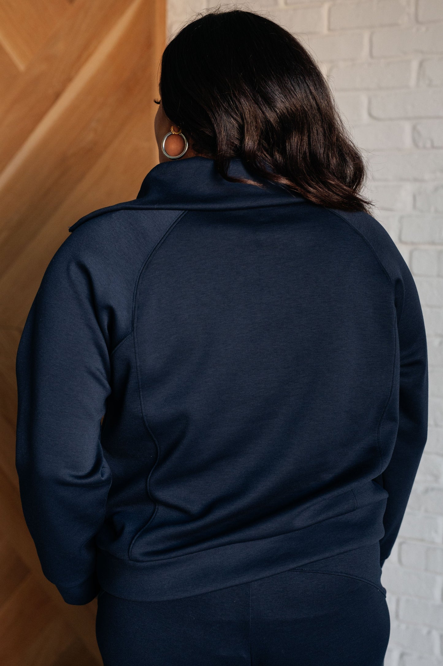 Dear Scarlett Hamptons Travel Half Zip Pullover in Navy