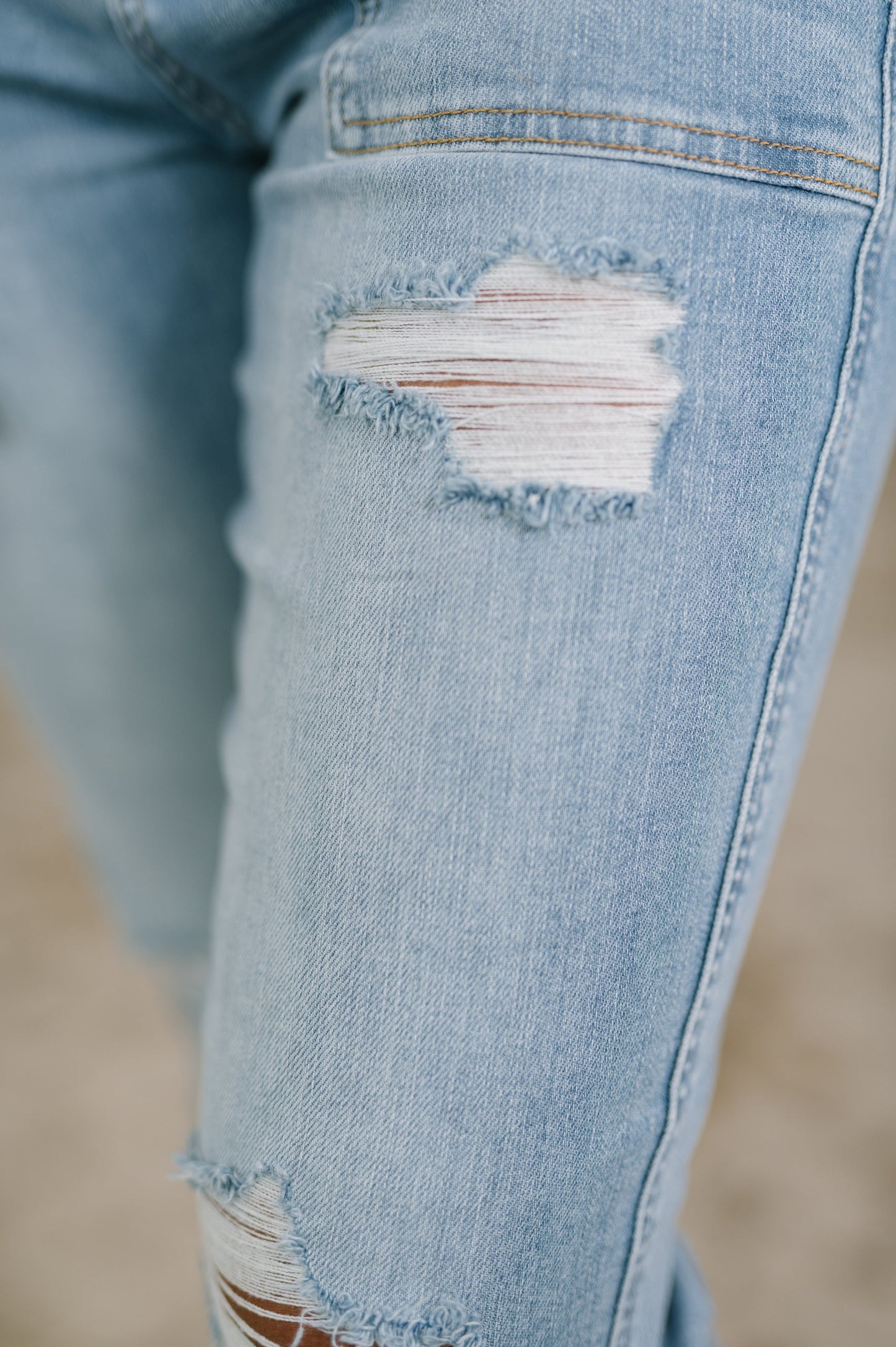 Judy Blue Aiden High Rise Patch Pocket Distressed Boyfriend Jeans