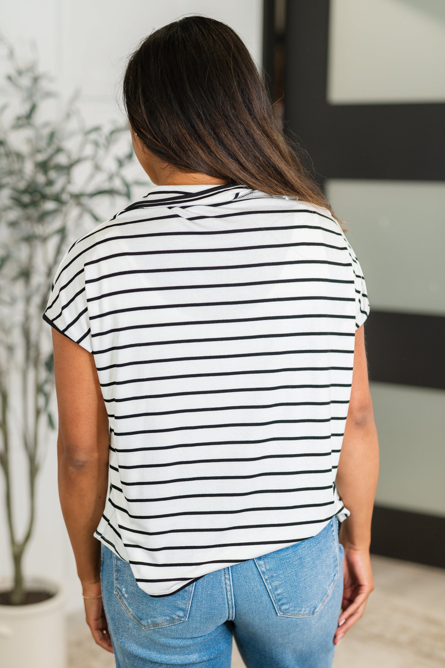 Knot Today Collared Bow Top