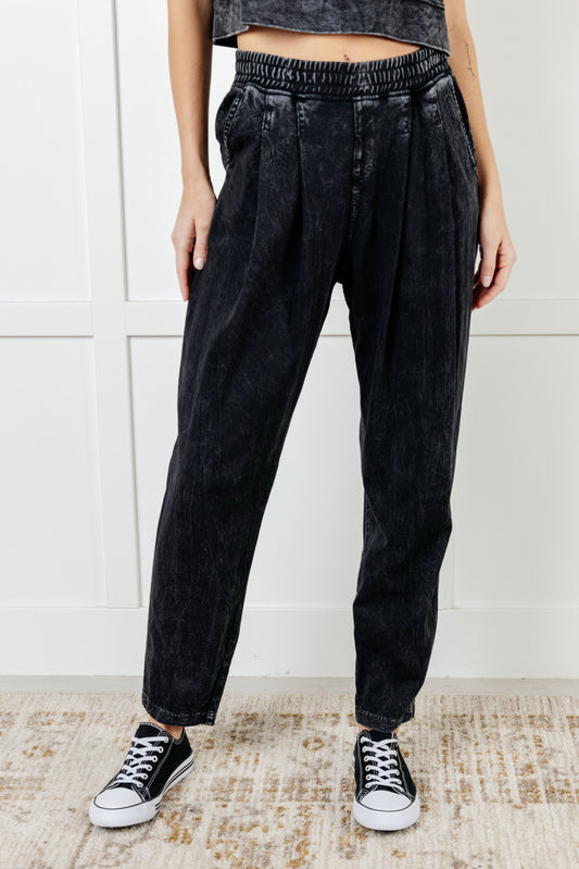 Rae Mode Limber Up Straight Leg Sweats in Black