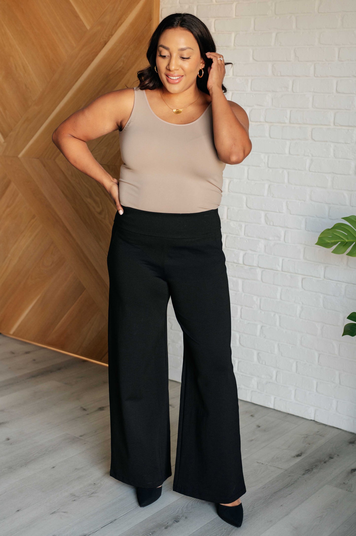 Dear Scarlett Magic Wide Leg Pants in Black