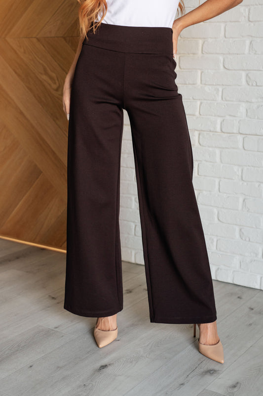 Magic Wide Leg Pants in Chocolate