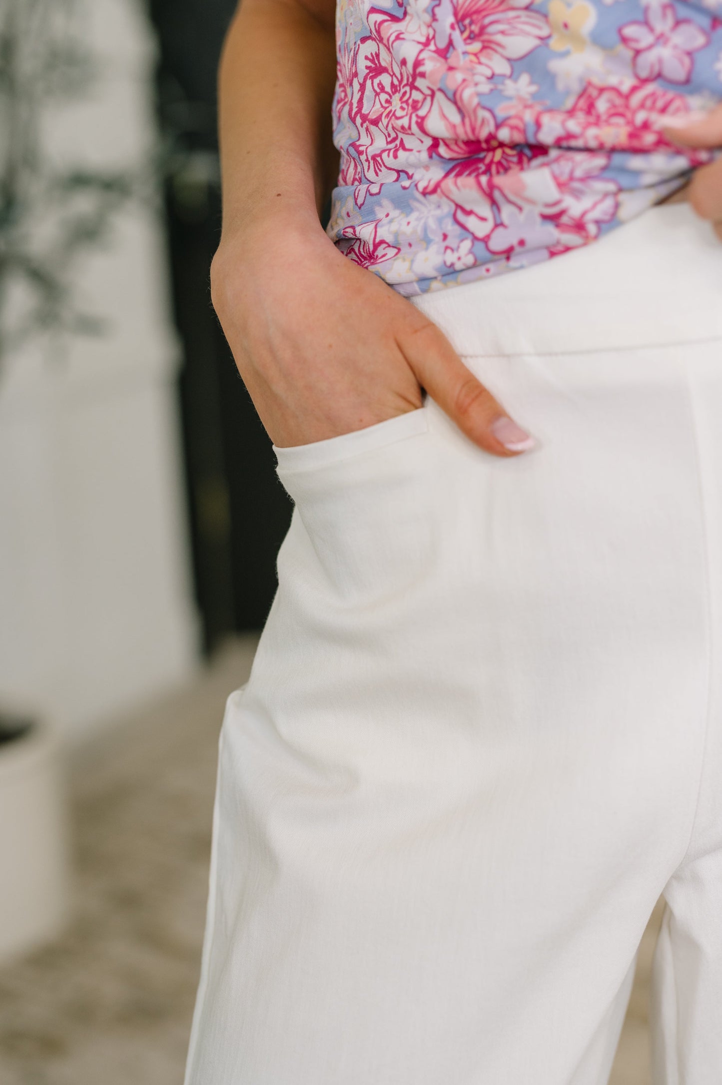 Dear Scarlett Only Pair High Waisted Wide Leg Bottoms in Off White