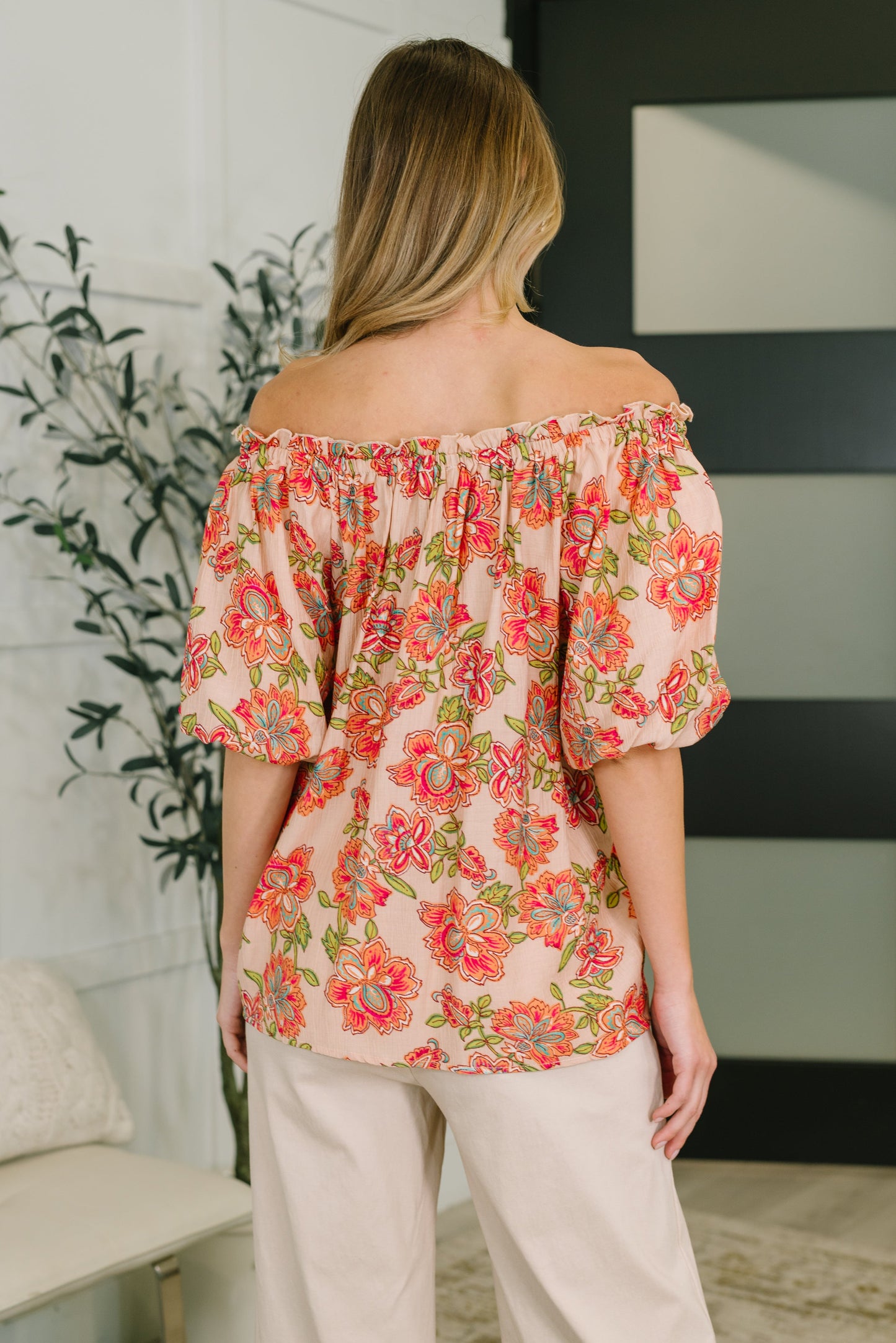 Easel Petal Perfect Off the Shoulder Blouse