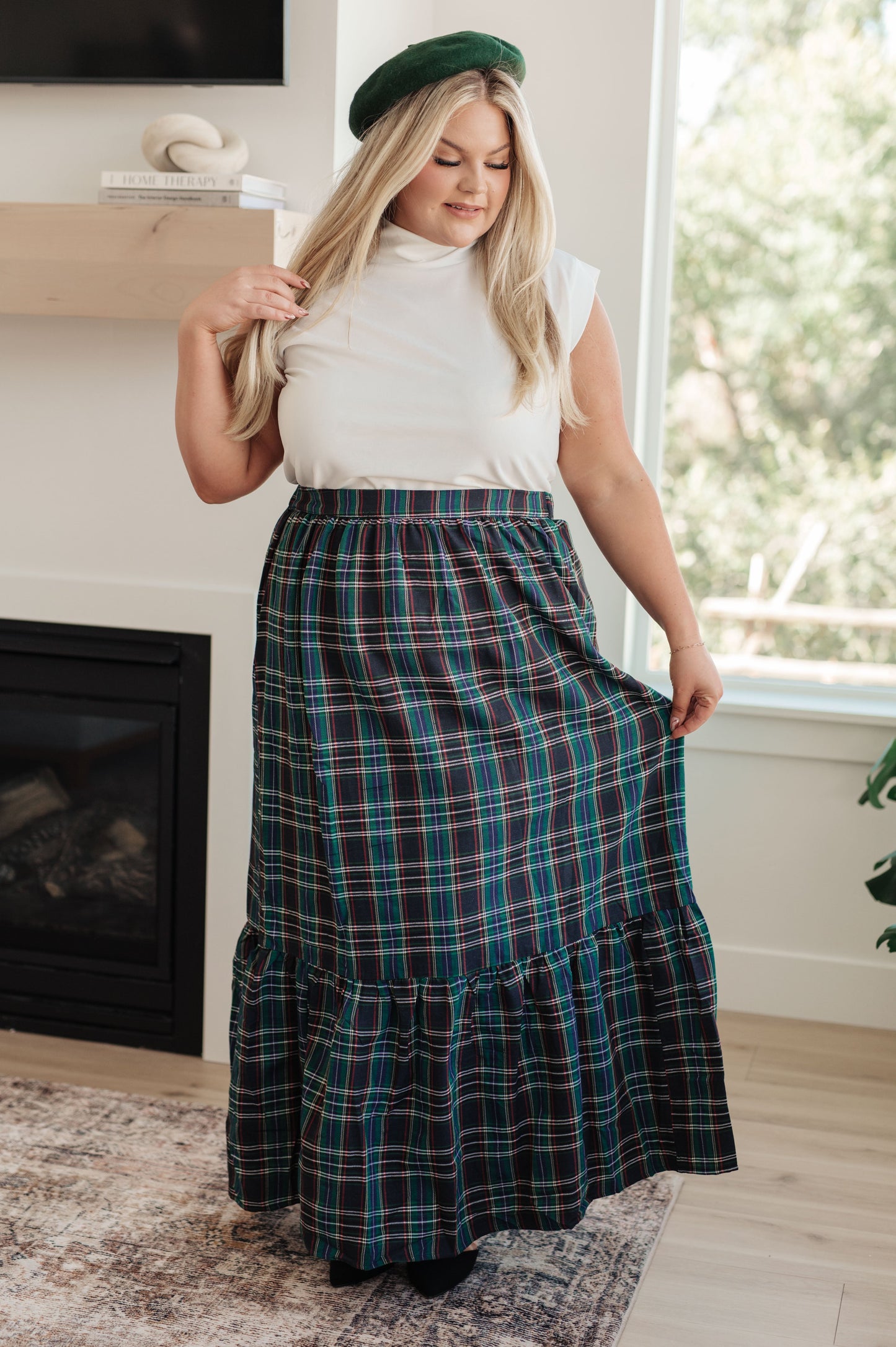 Jodifl Plaid Perfection Maxi Skirt