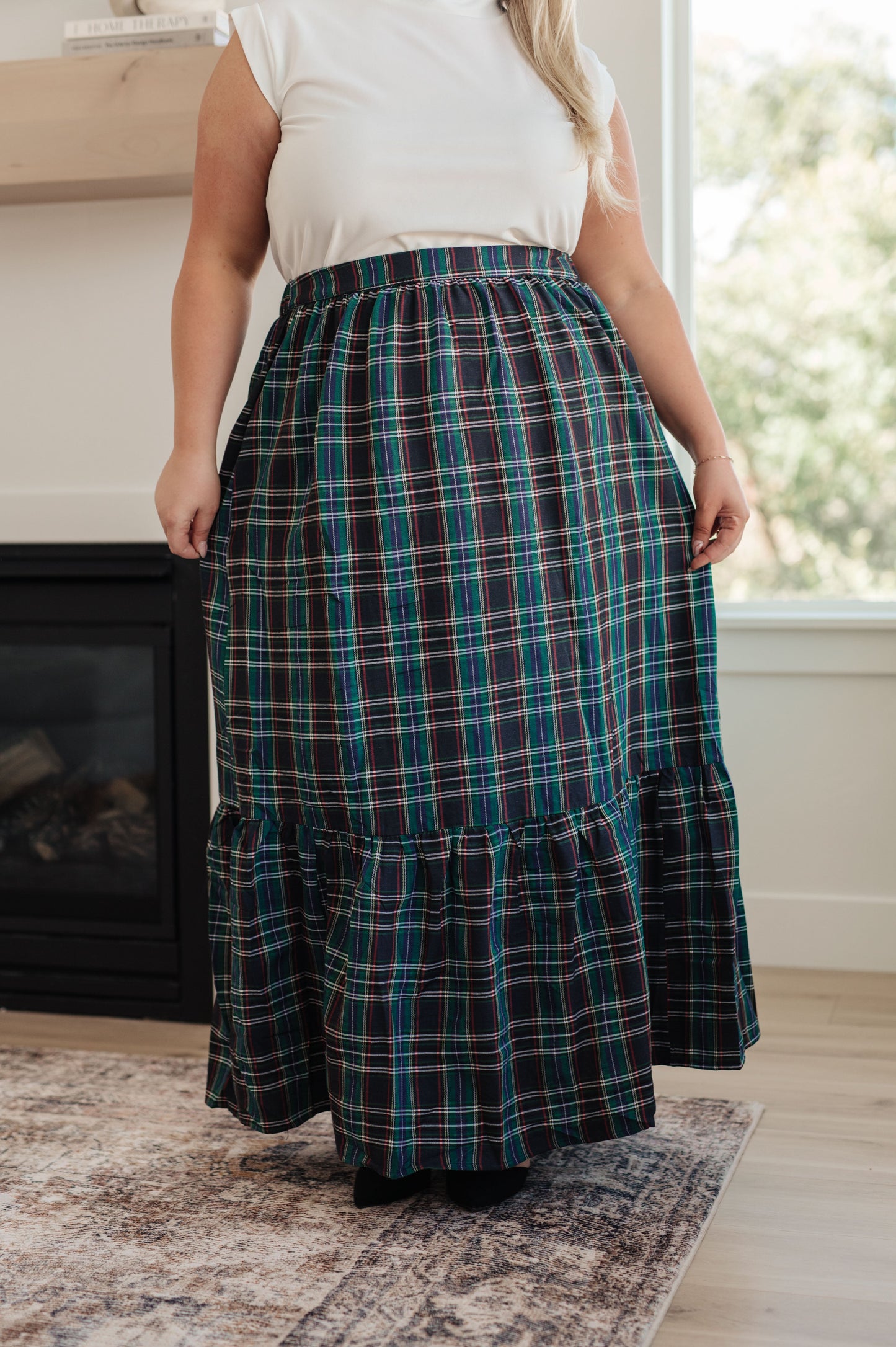 Jodifl Plaid Perfection Maxi Skirt