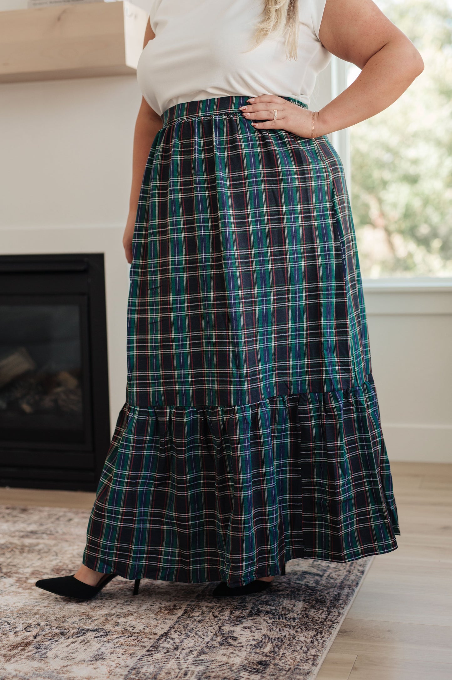 Jodifl Plaid Perfection Maxi Skirt