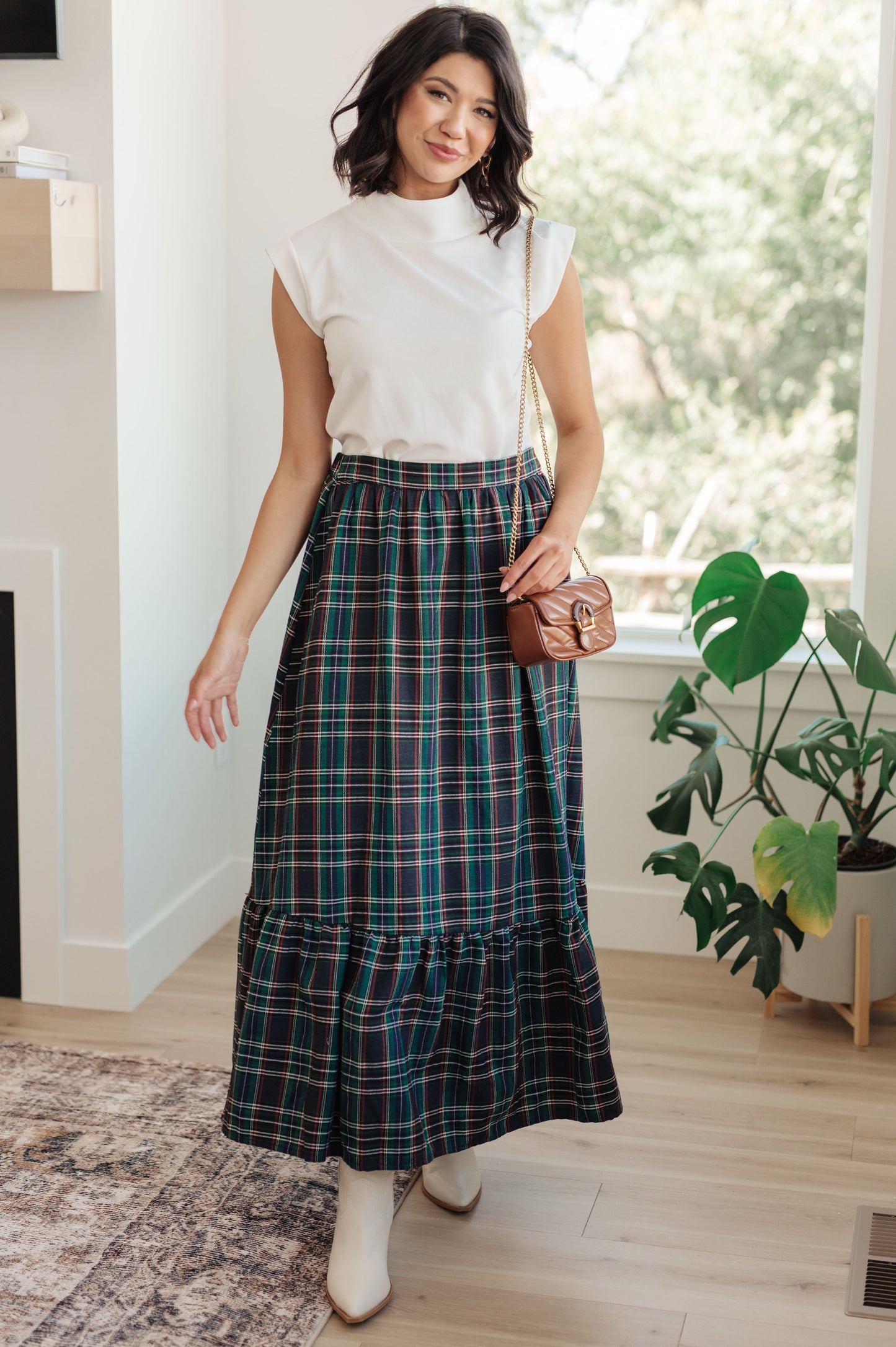 Jodifl Plaid Perfection Maxi Skirt