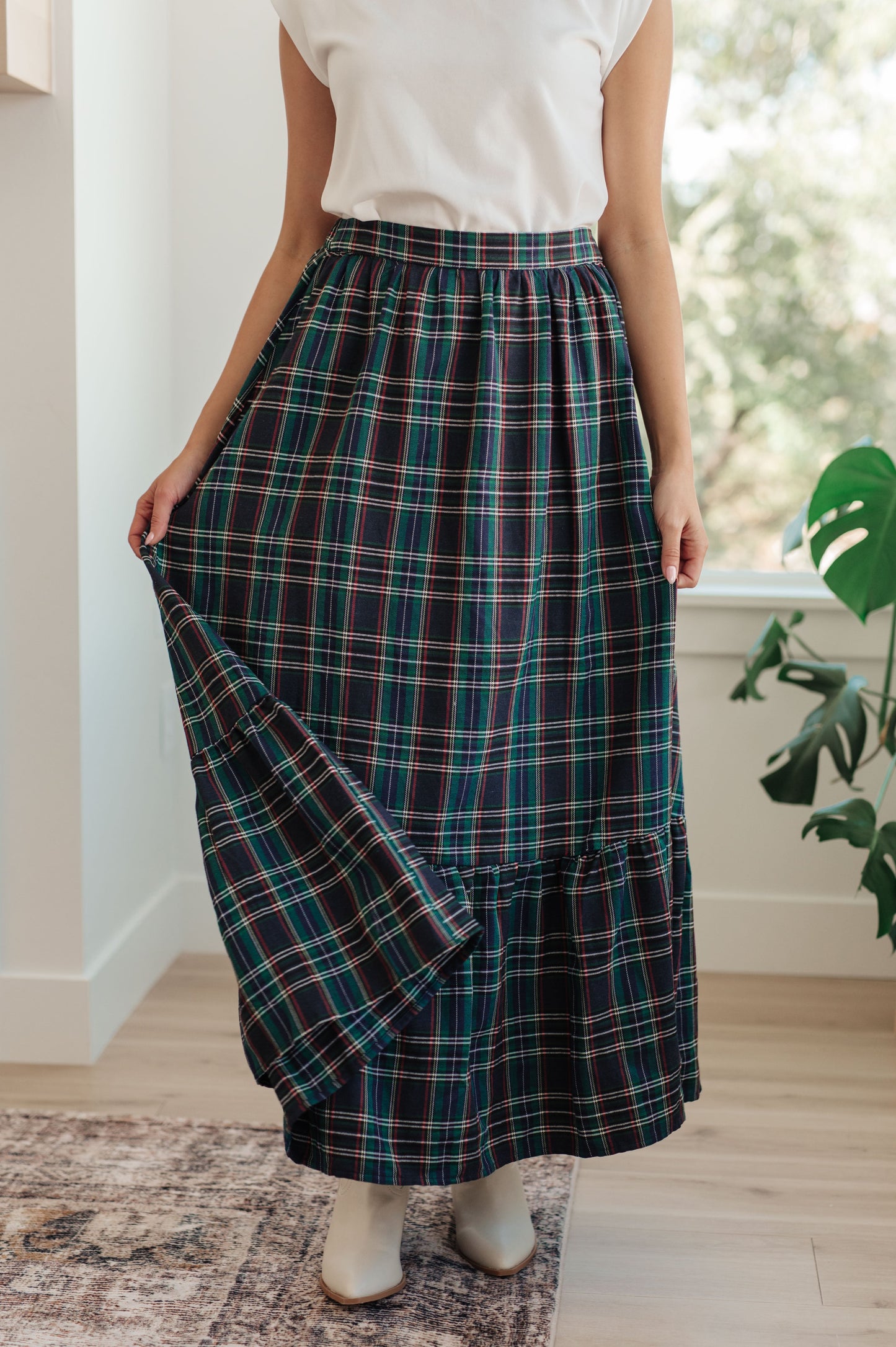 Jodifl Plaid Perfection Maxi Skirt