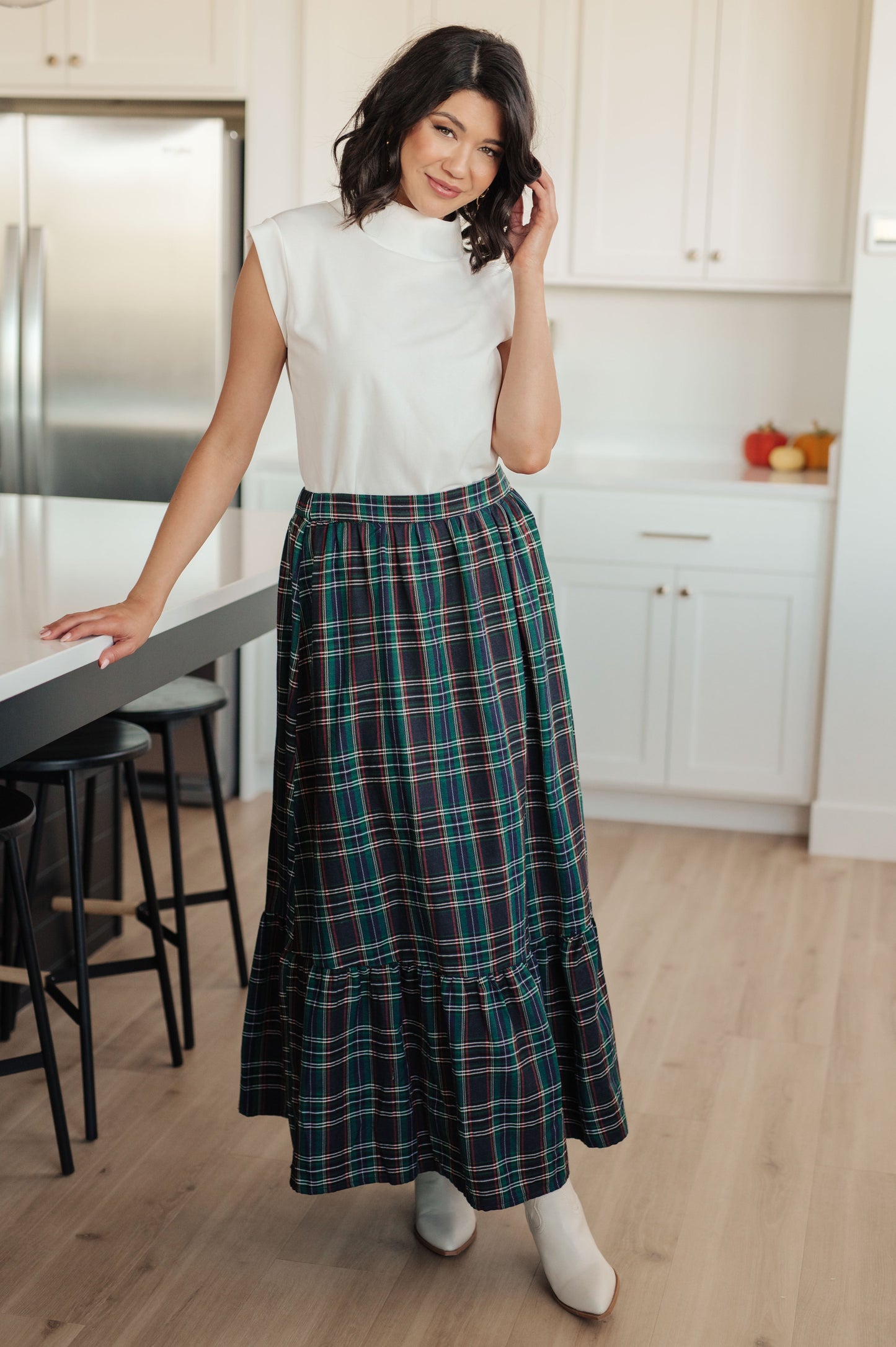 Jodifl Plaid Perfection Maxi Skirt