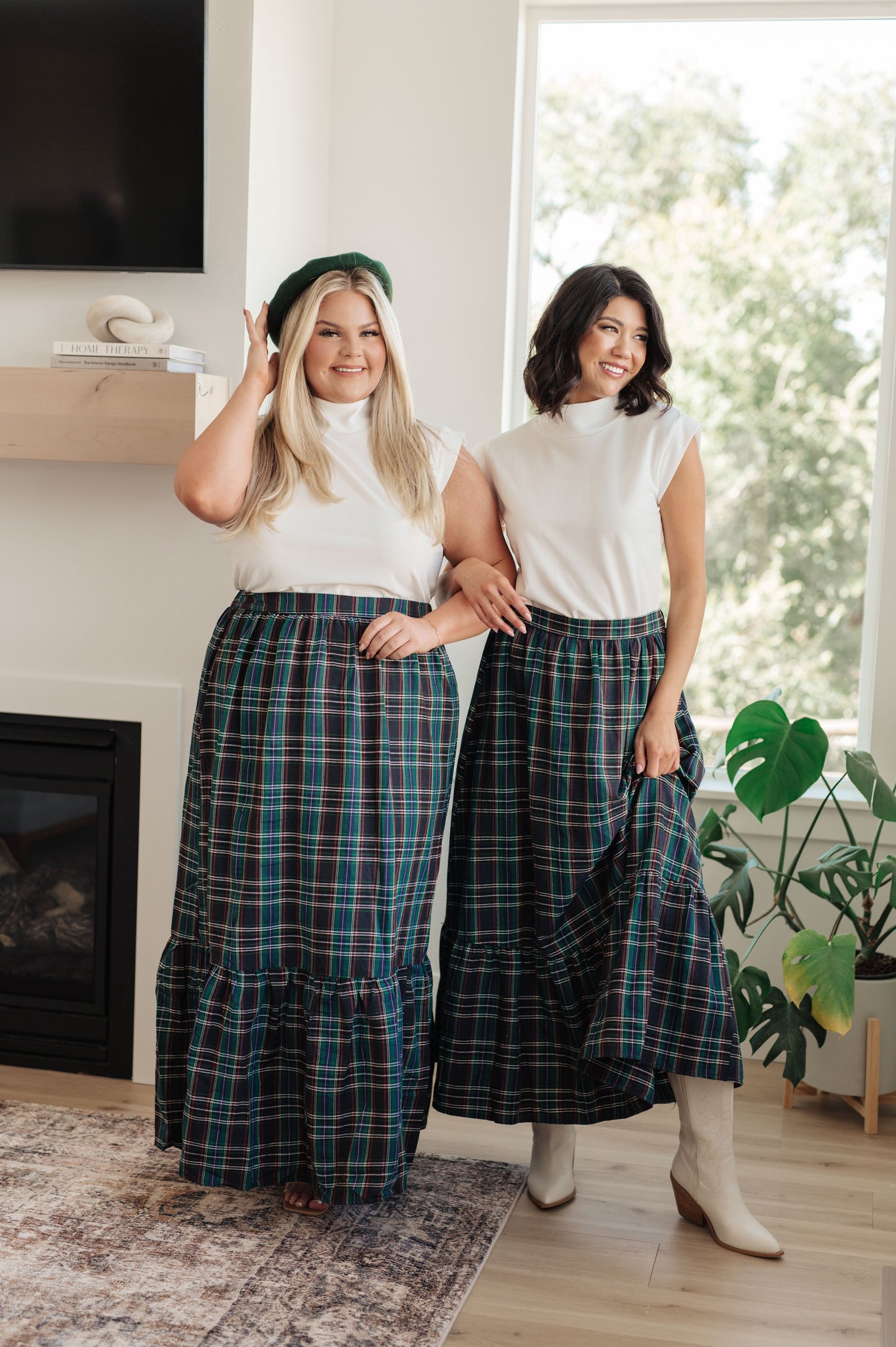 Jodifl Plaid Perfection Maxi Skirt