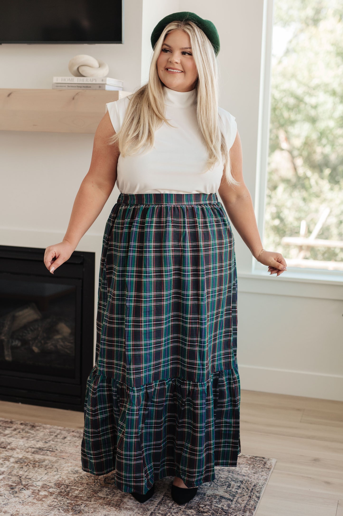 Jodifl Plaid Perfection Maxi Skirt