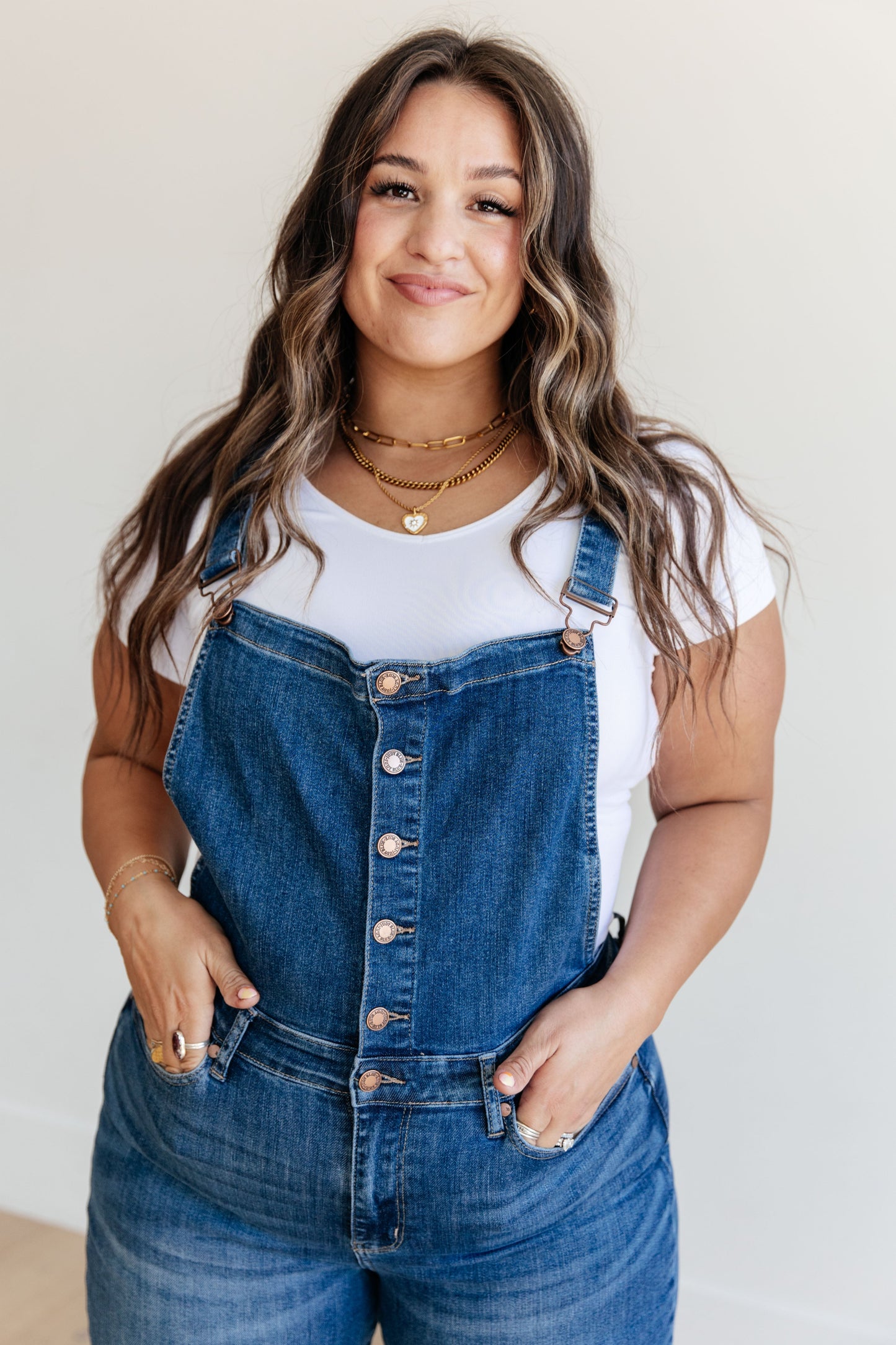 Judu Blue Priscilla High Rise Crop Wide Leg Denim Overalls