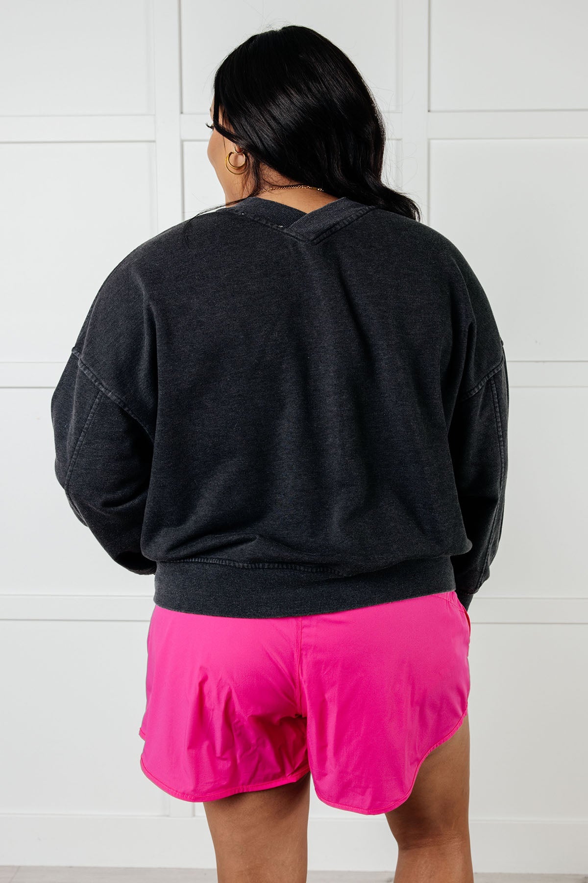 Rae Mode Rep Ready Mineral Wash French Terry Pullover in Black