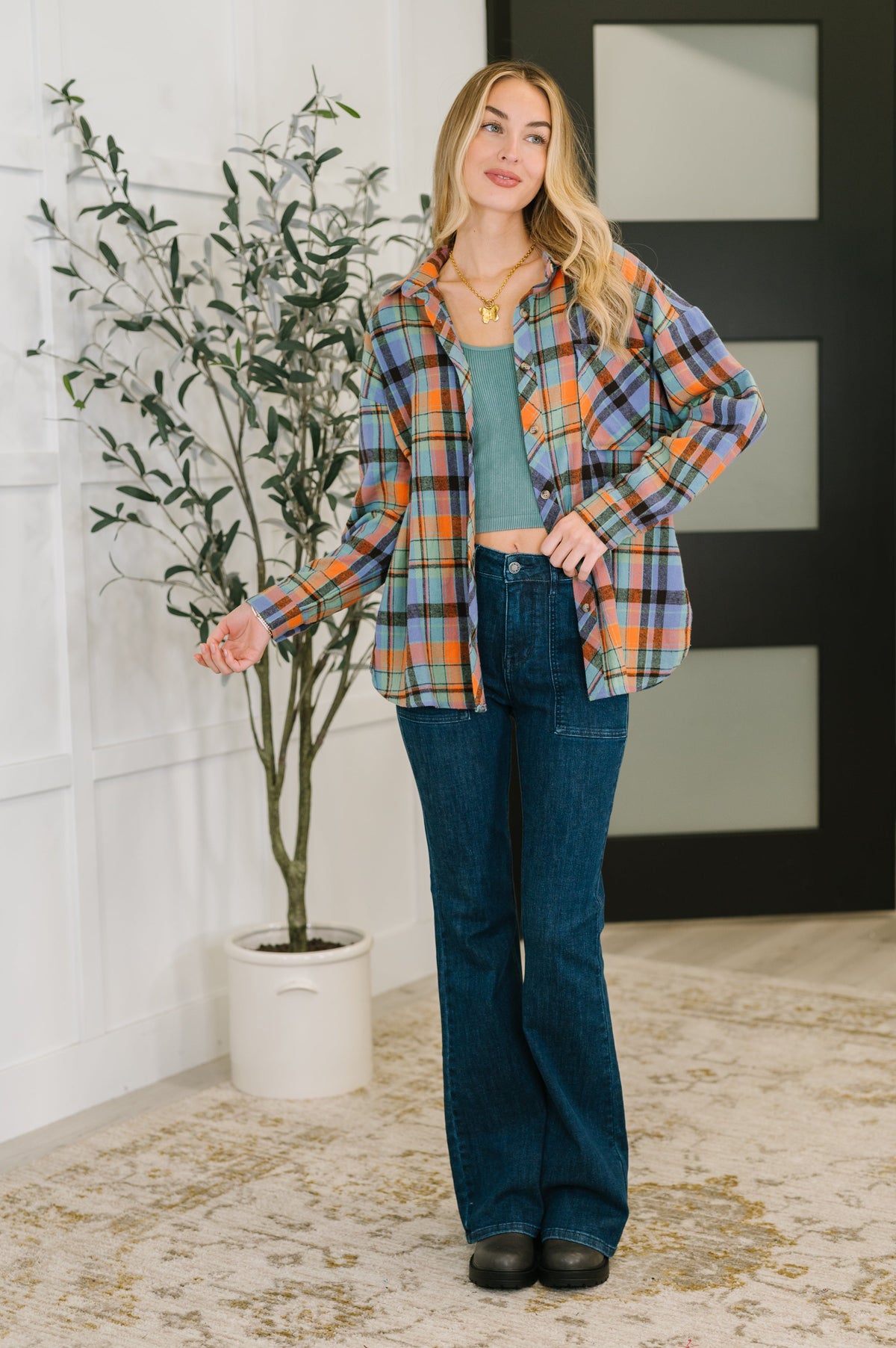 Rustic Rhythm Plaid Button Down
