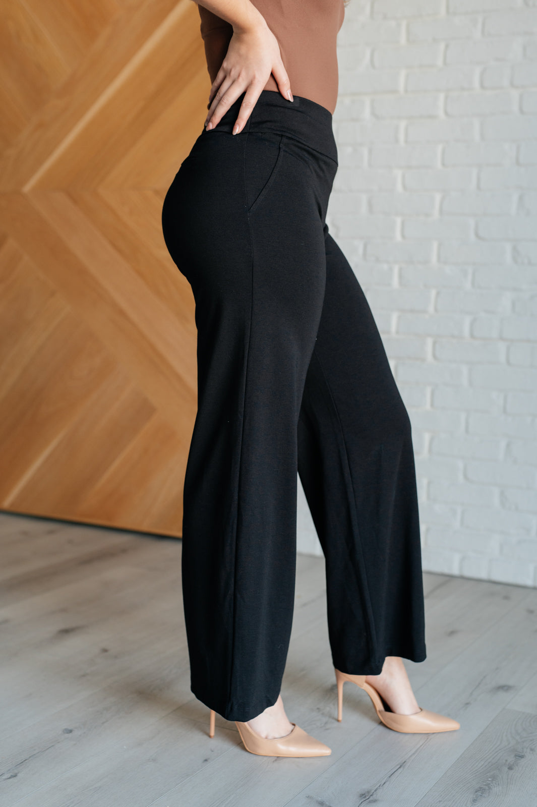 Dear Scarlett Magic Wide Leg Pants in Black