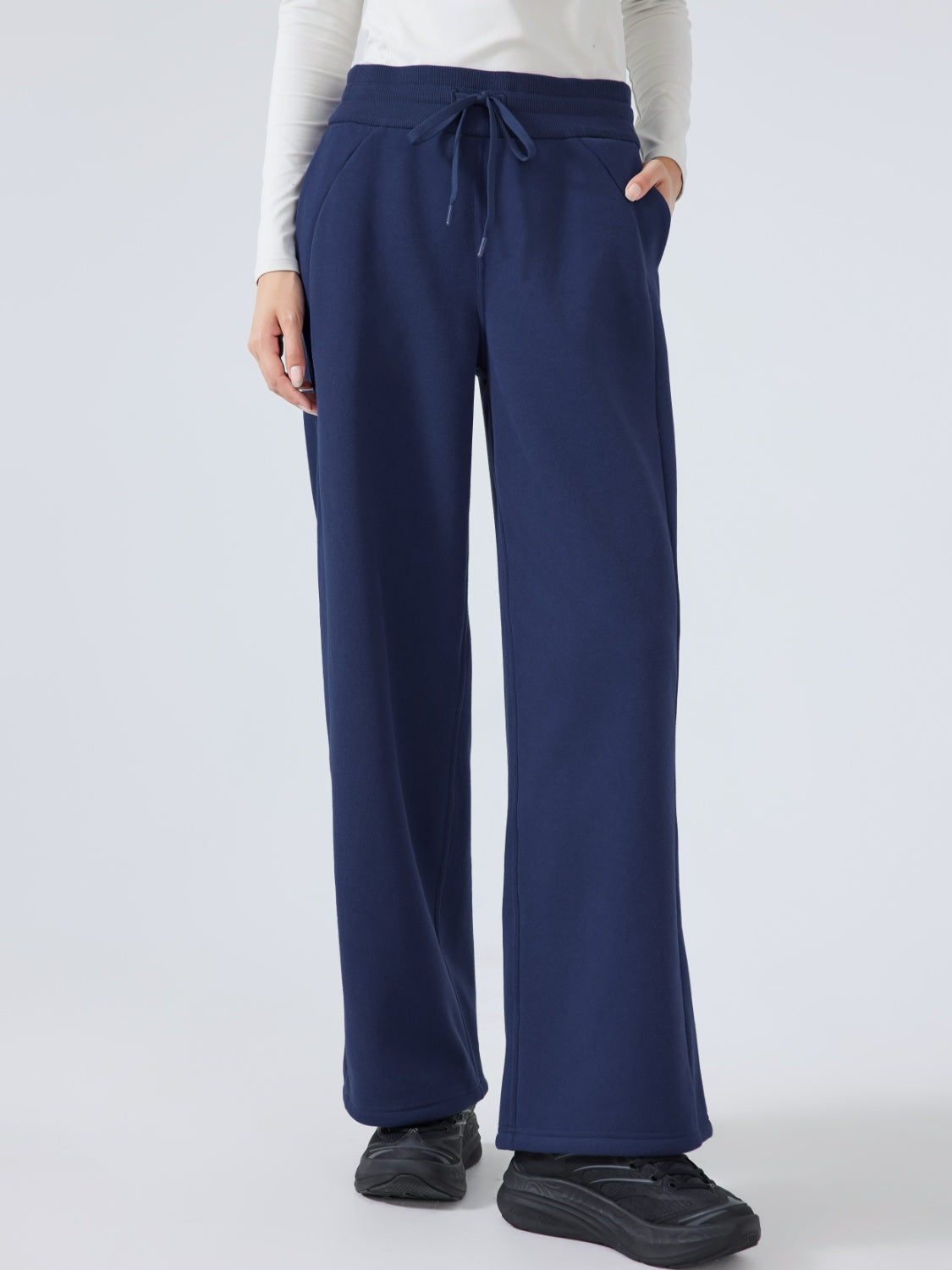 Drawstring Wide Leg Pants