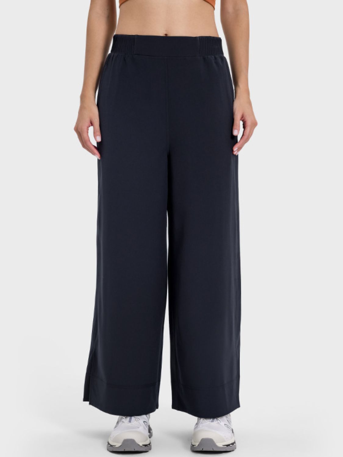 Slit Wide Leg Active Pants