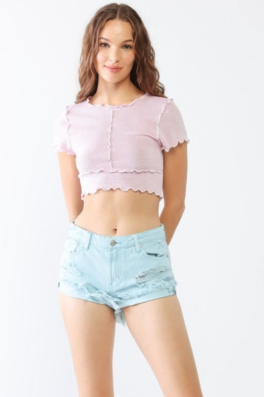 Tasha Apparel Distressed Ripped Denim Shorts