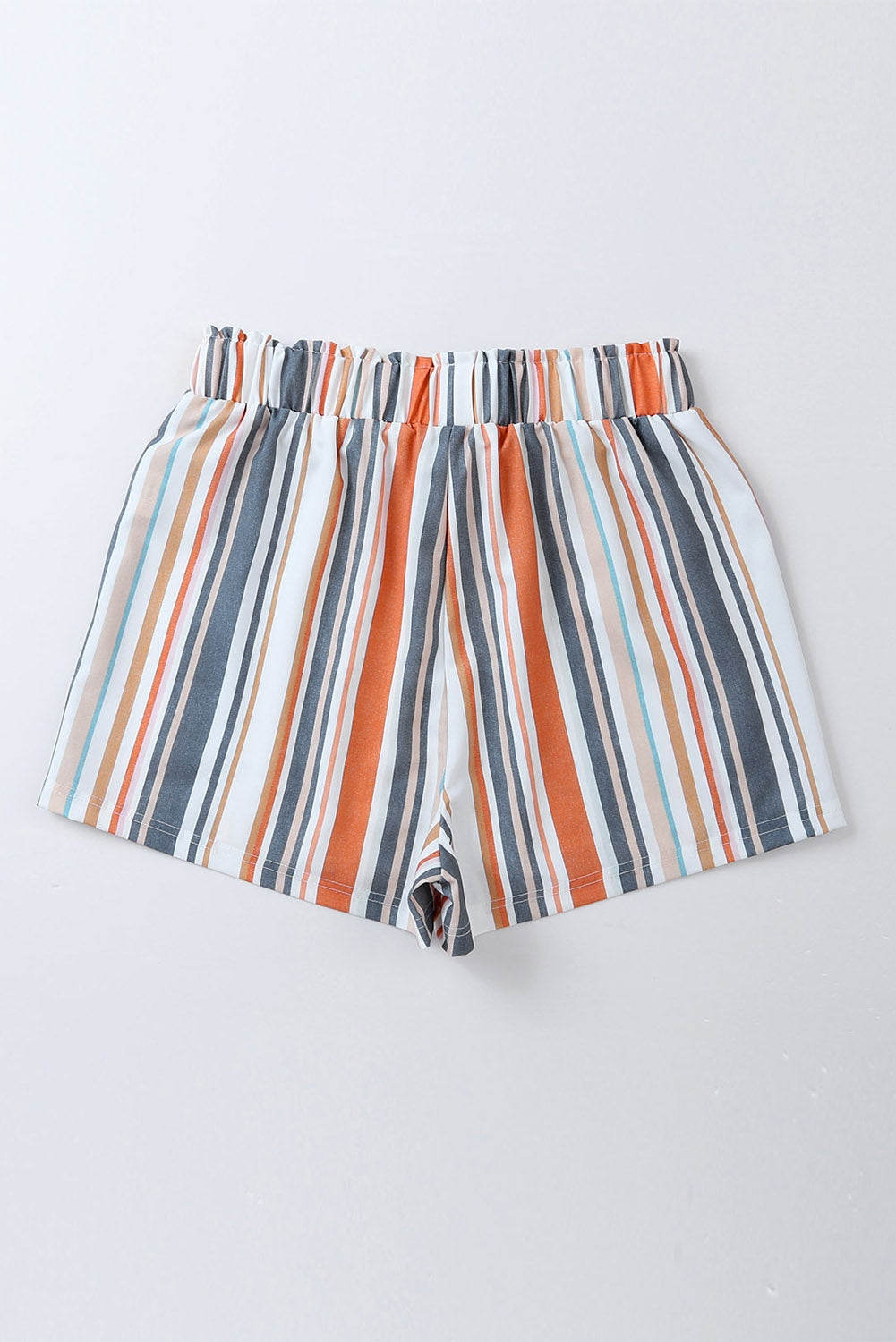 Striped Elastic Waist Shorts