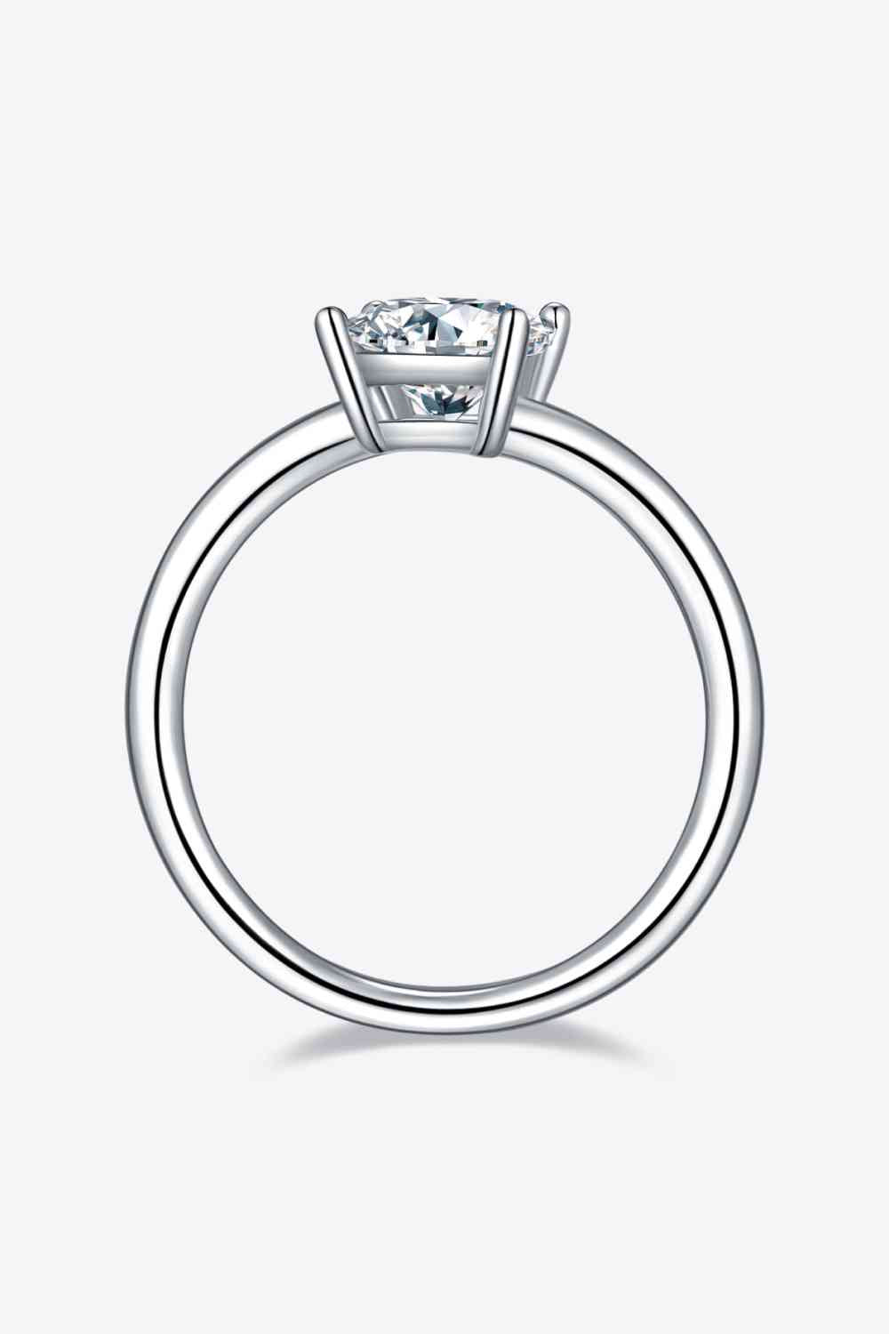 1 Carat Moissanite 925 Sterling Silver Solitaire Ring