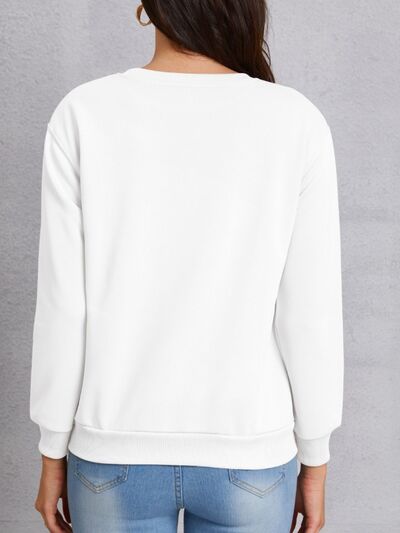 Cowboy Graphic Round Neck Sweatshirt