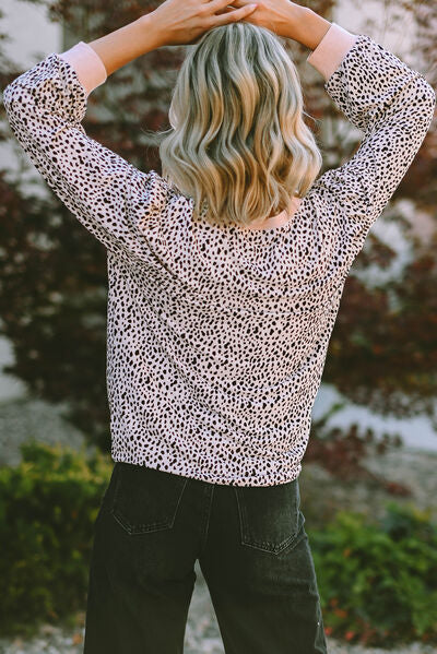 Plus Size Animal Print Round Neck T-Shirt