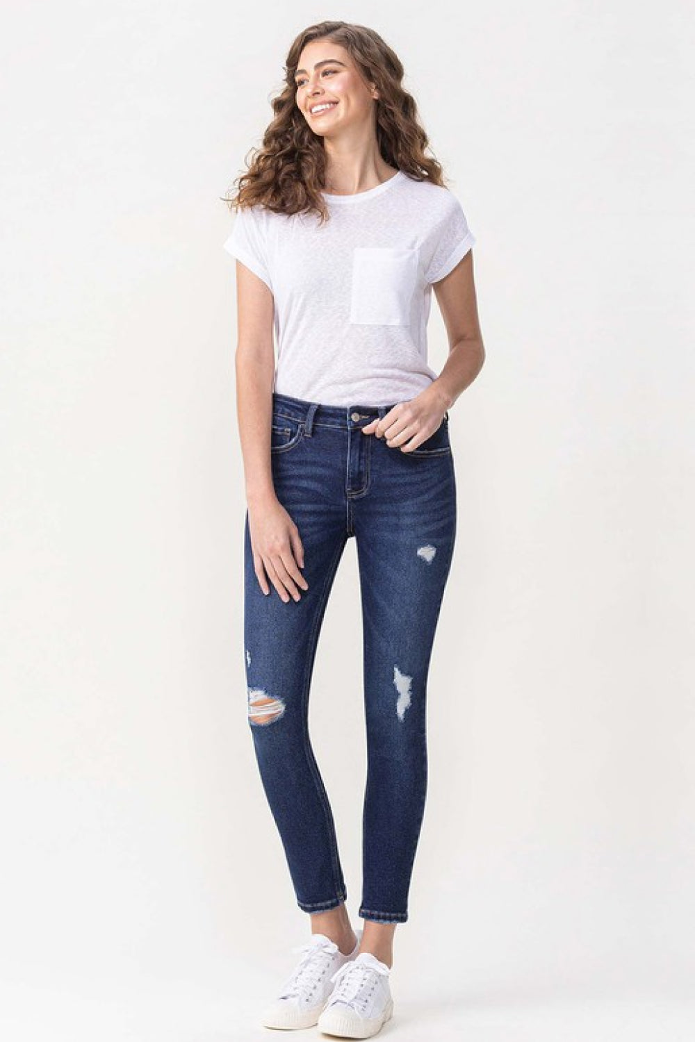 Lovervet Full Size Chelsea Midrise Crop Skinny Jeans