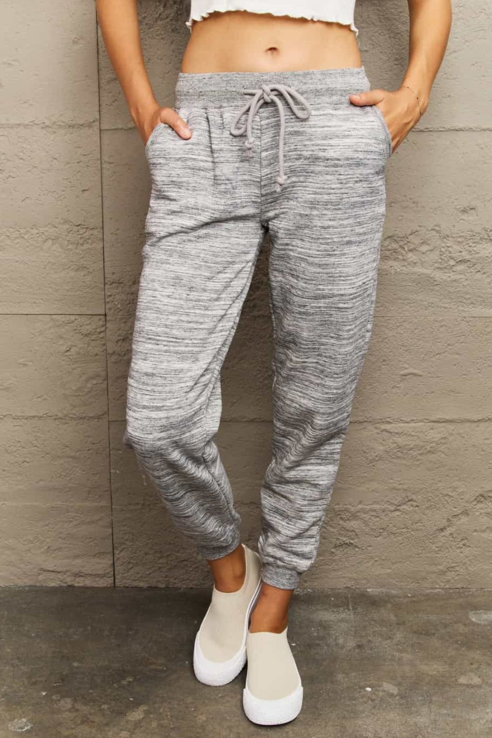 Full Size Tie Waist Long Sweatpants