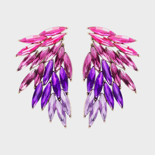 Alloy Acrylic Wing Earrings