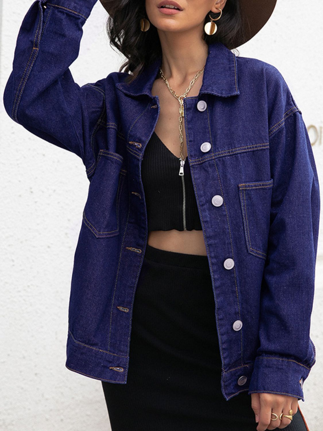 Buttoned Denim Jacket