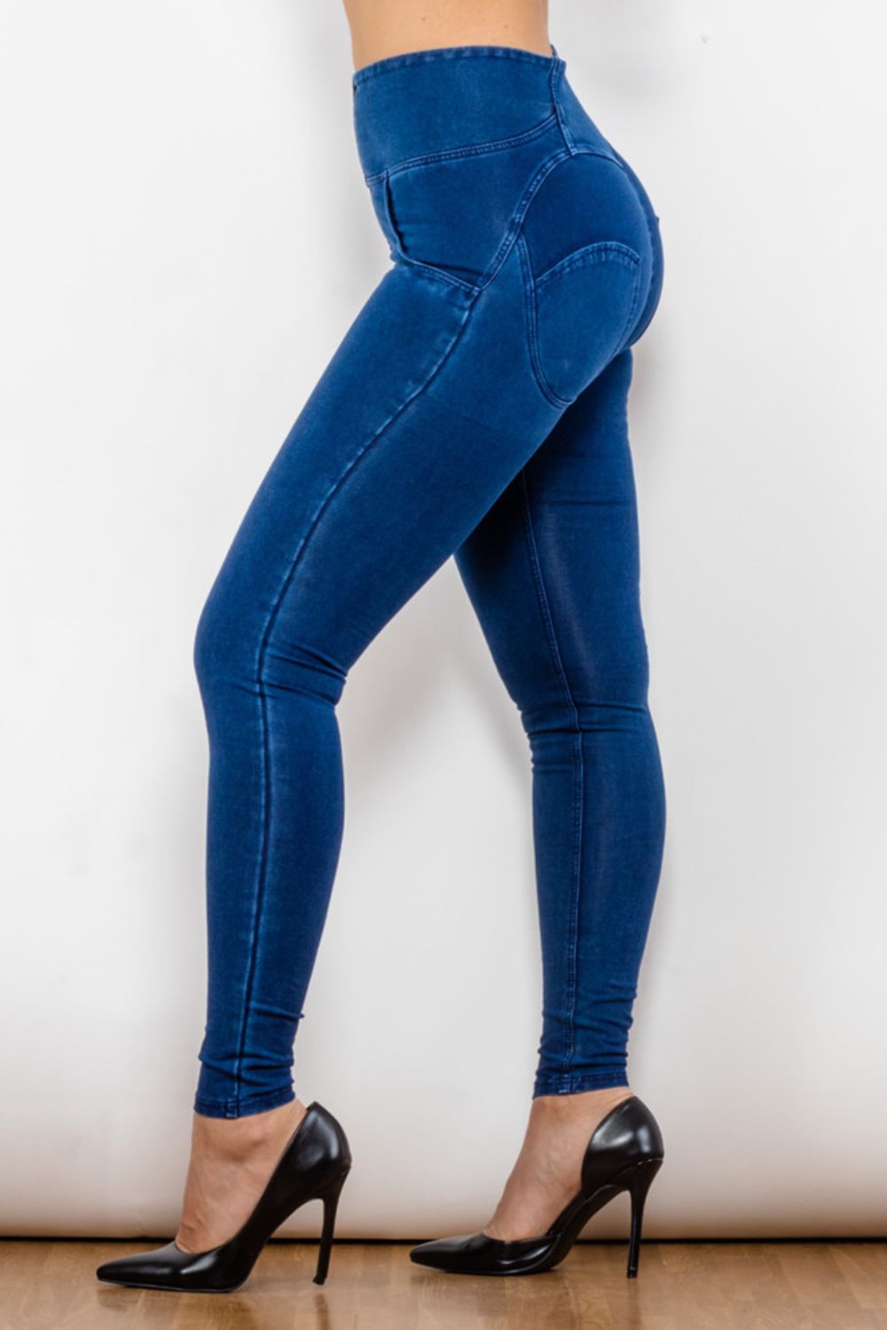 Baeful High Waist Zip Up Skinny Long Jeans