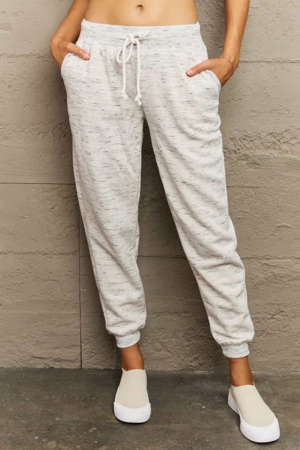 Full Size Tie Waist Long Sweatpants